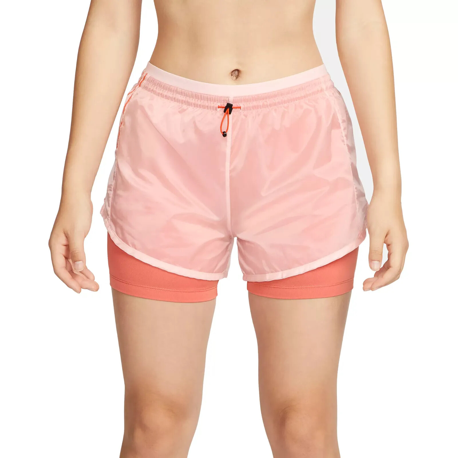 NWT$50 Nike Icon Clash Tempo Luxe Pink 2-in-1 Mid-Rise Running Shorts DM7739
