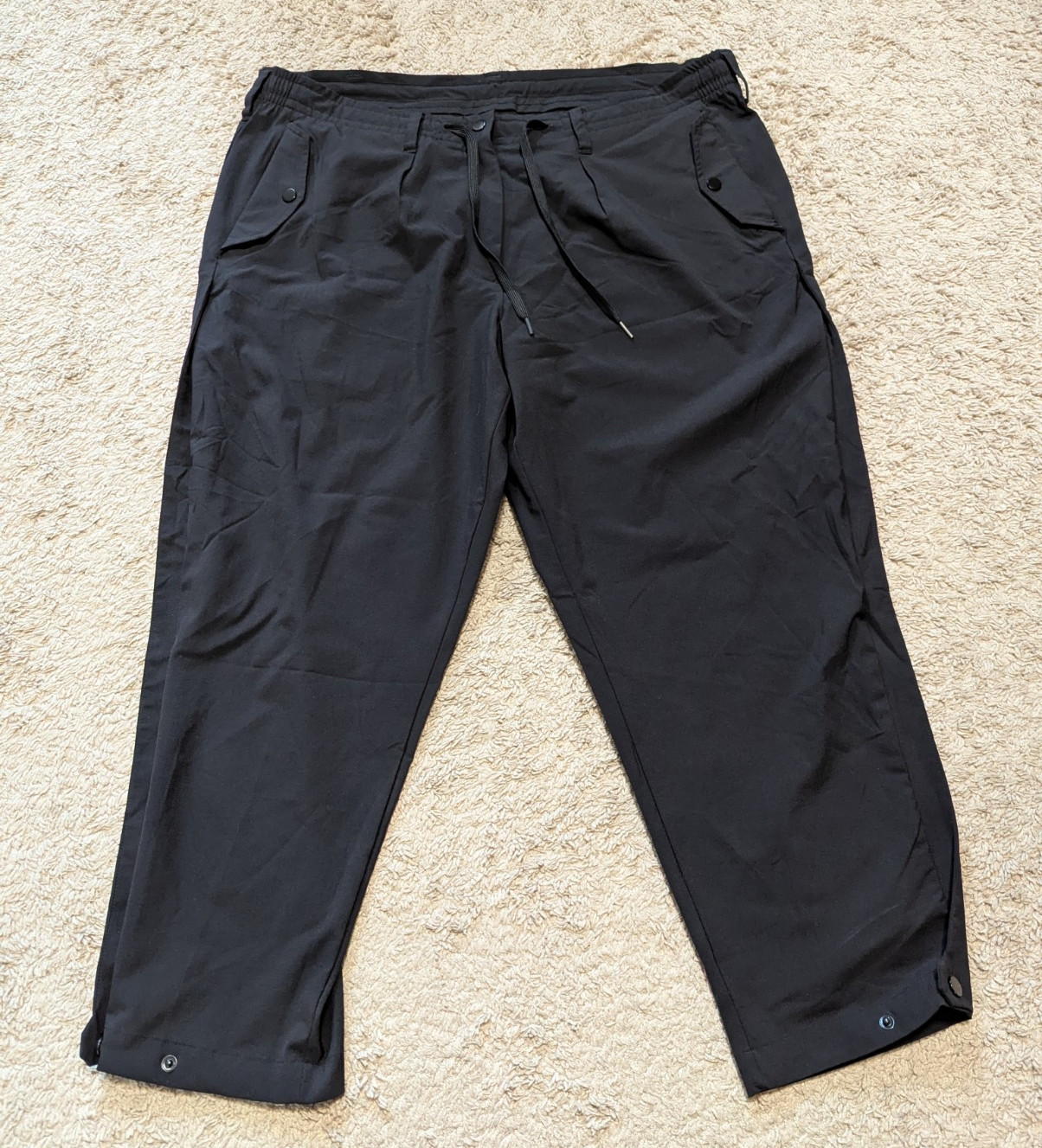 Paskho Spotlight Minimalist Travel Pants Womens Sz XXL Stretch Lightweight Black