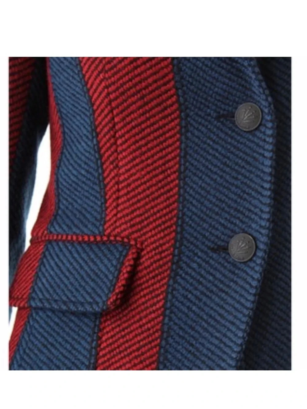 Rag & Bone Bailey Red & Blue Stripe Wool Blazer Sz 8