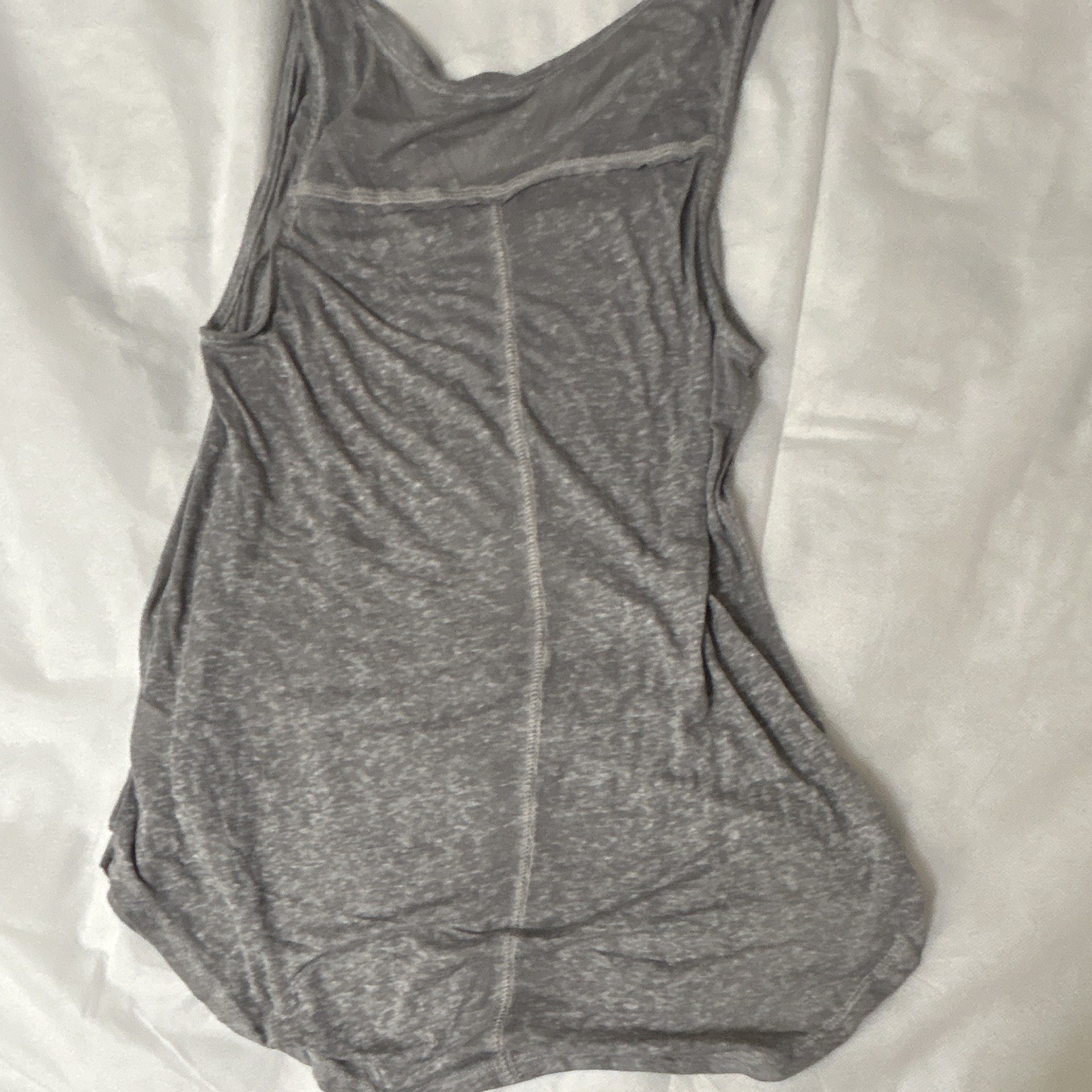 Zoe + Liv Women’s M Gray Scoop Neck Tank Top Sleeveless “Coffee Work Wine”