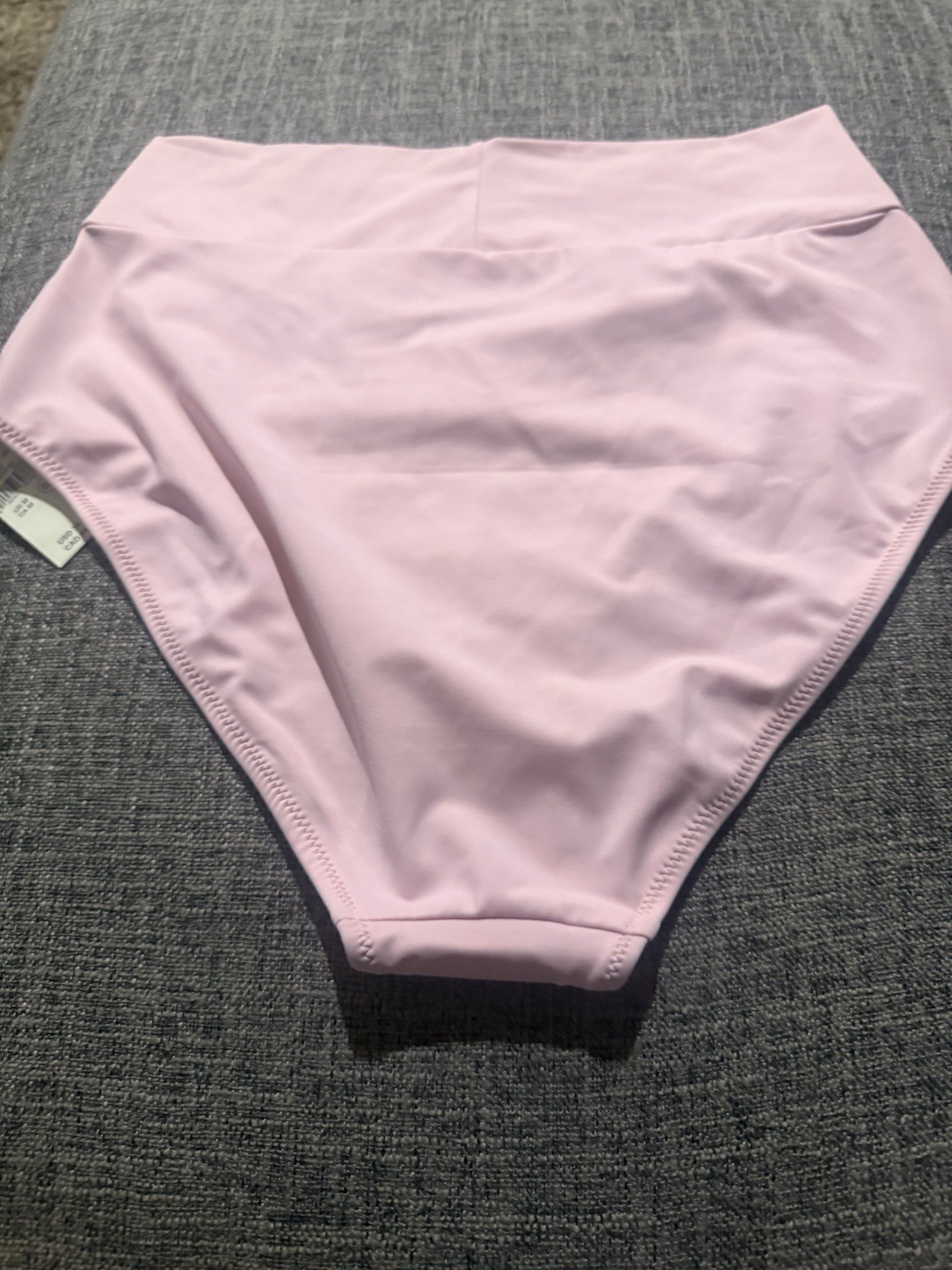 Women’s Solid High-Waisted Bikini Swim Bottom Pink Regular L