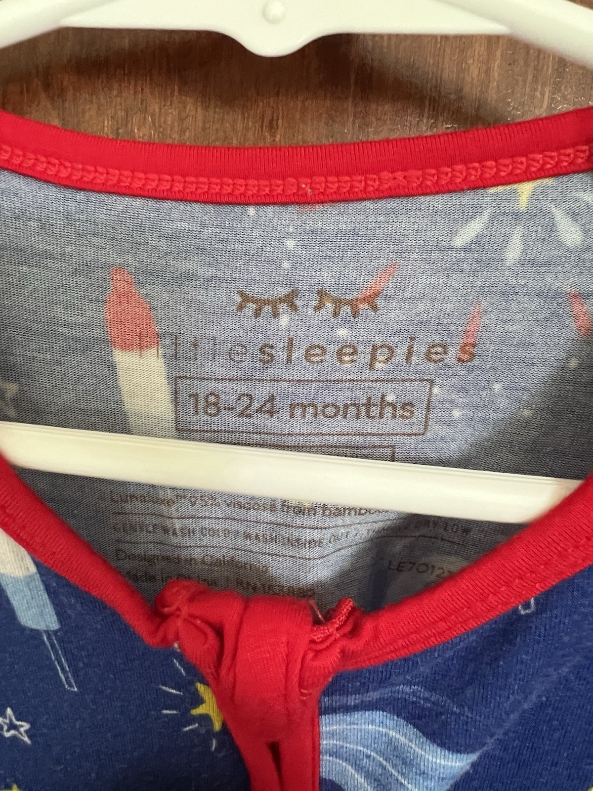 Little Sleepies Zippy 18-24M Firecracker