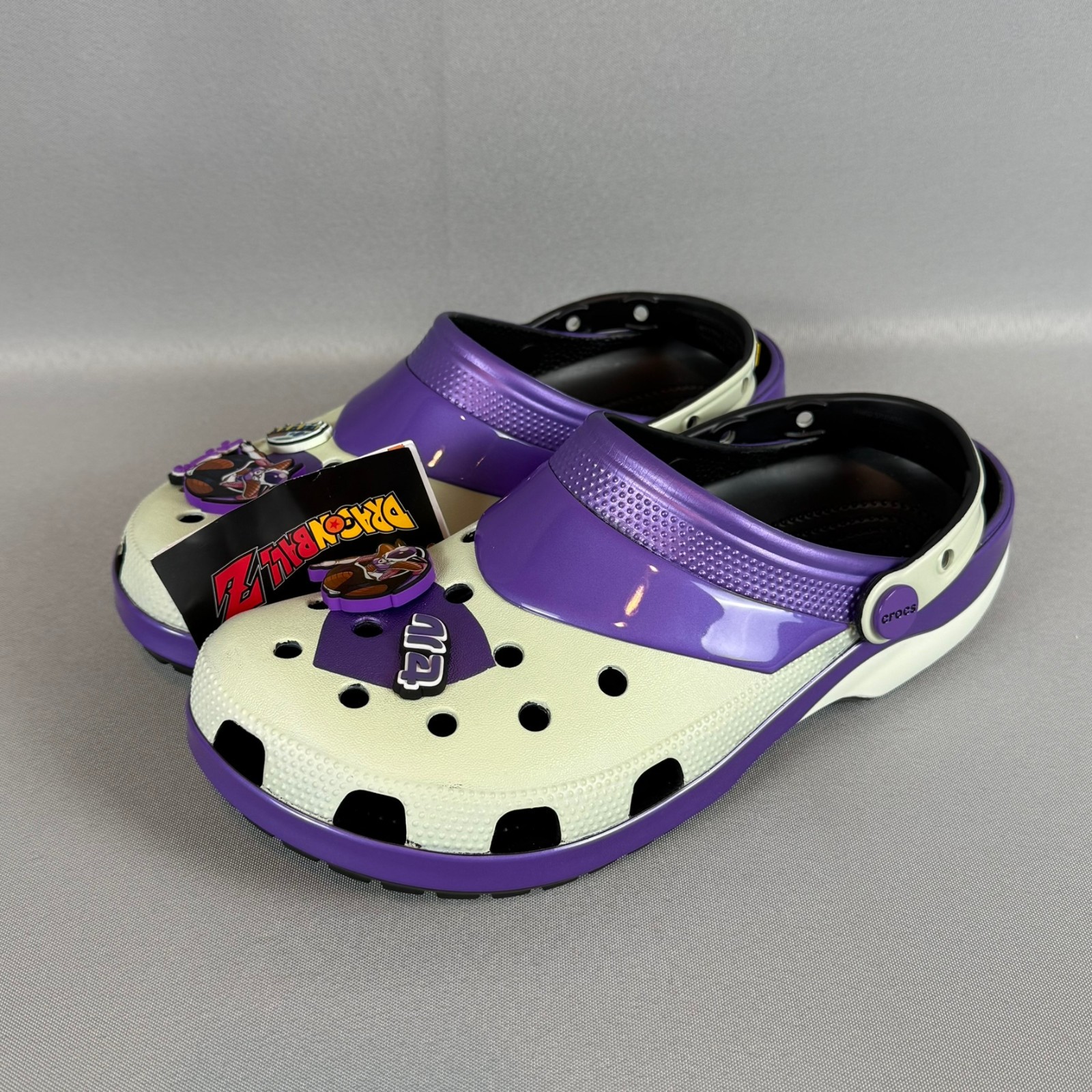 Crocs Frieza Dragon Ball Z Classic Clogs Mens 11 White Purple 211202-90H New NWT