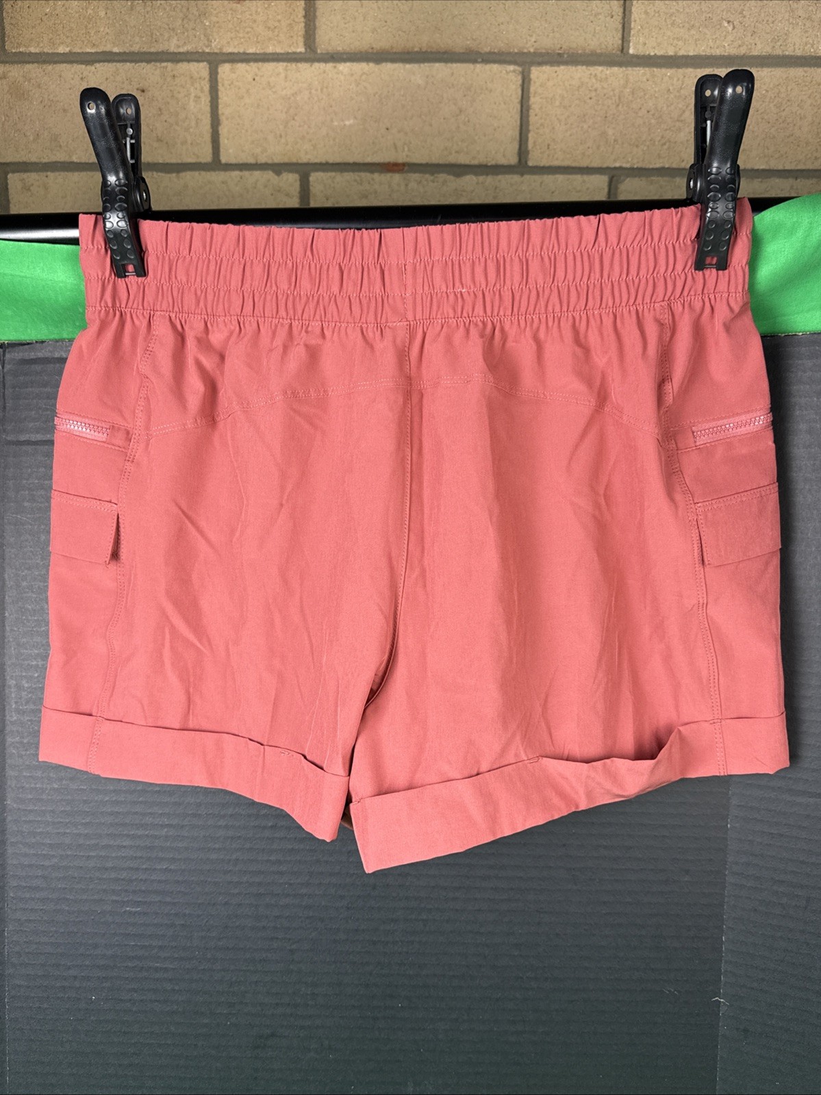 Layer 8 Woven Utility Pocket Shorts Size L Marsala