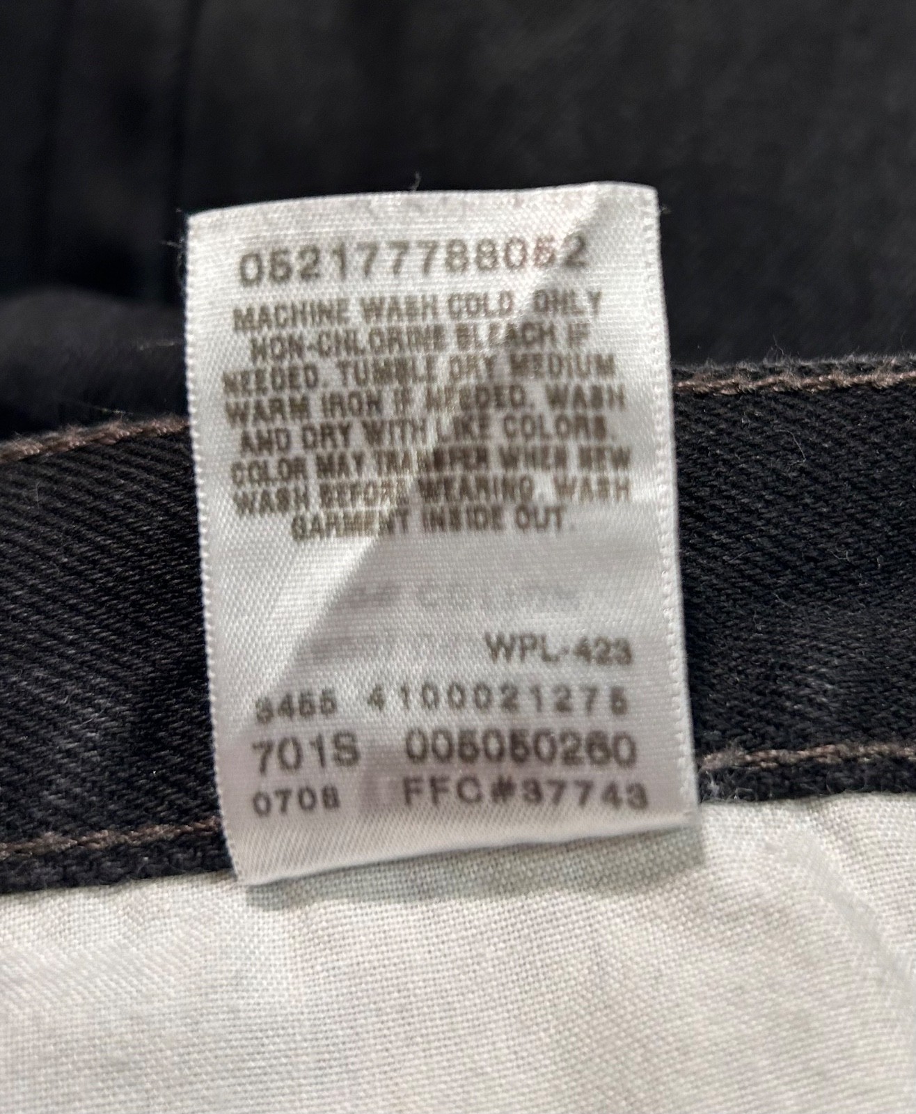 Levi’s 505 Regular Fit Mens Jeans Black Size 34×32 100% Cotton READ FIRST