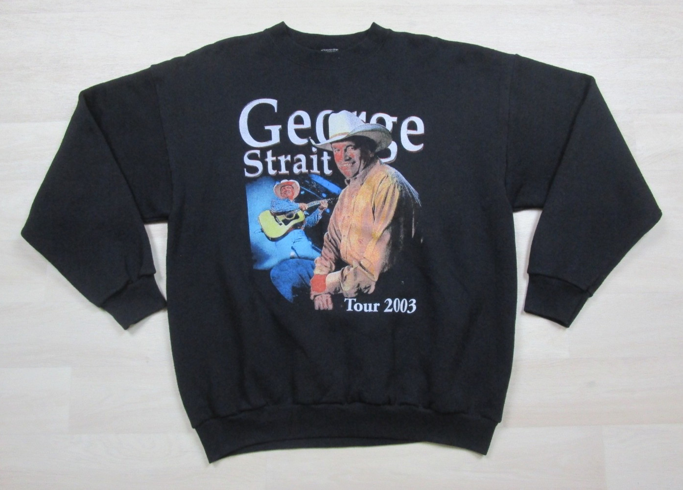 Vintage Y2K George Strait Crewneck Sweatshirt (L) 2003 Road Less Traveled Tour