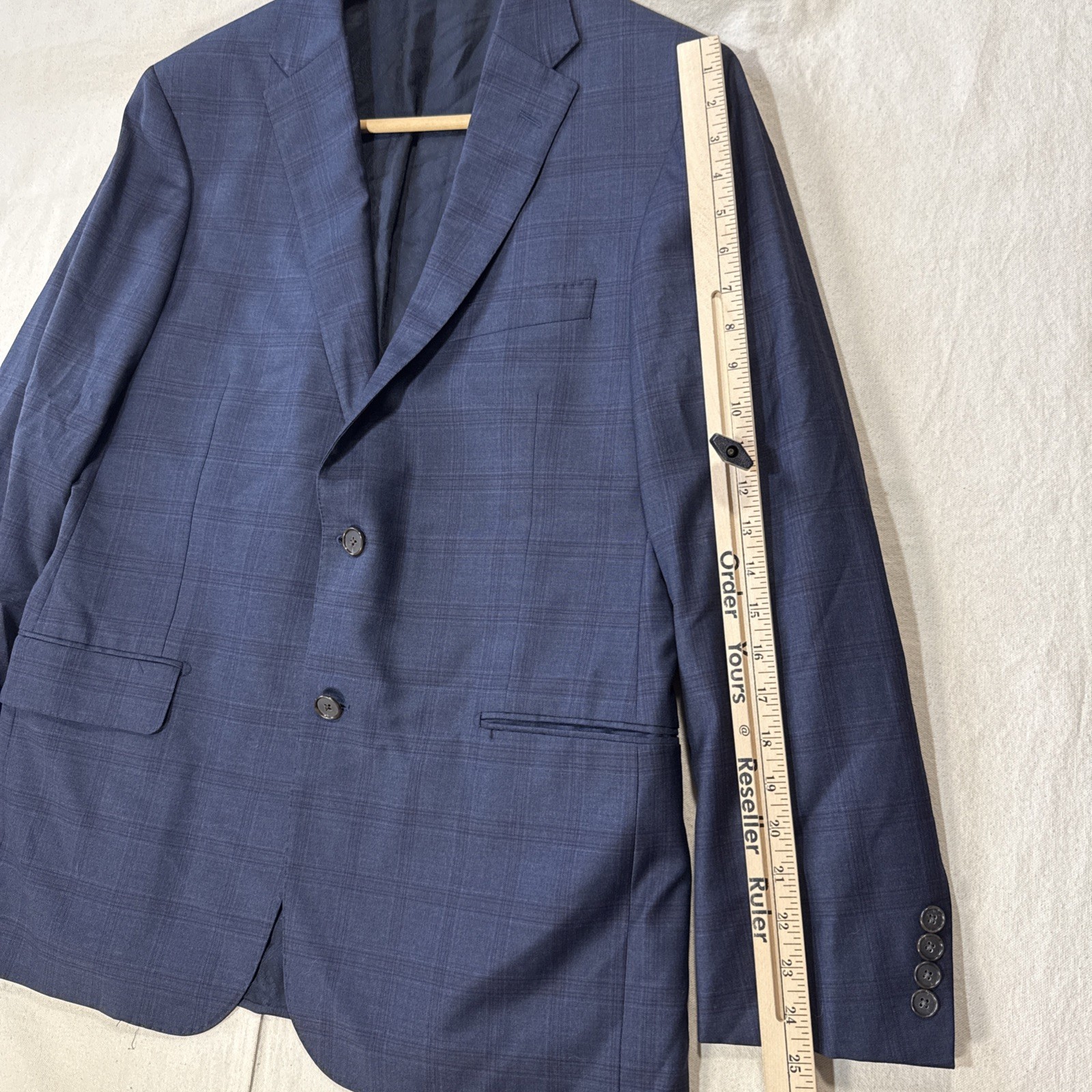 Hickey Freeman X Loro Piana 150’s Wool Men 2pc Blue Suit Size 42R Pant 36×30
