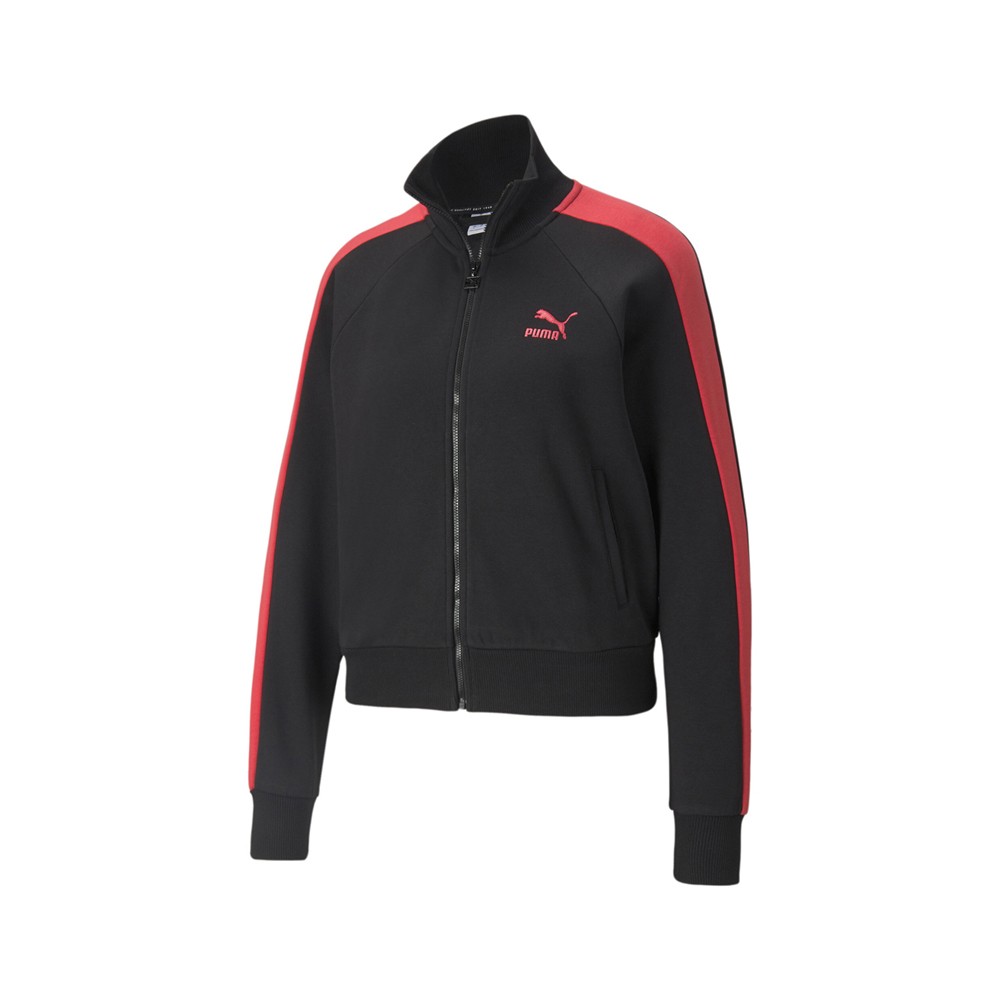 PUMA Iconic T7 Full Zip Track Jacket Plus Womens Black Casual Athletic Outerwear