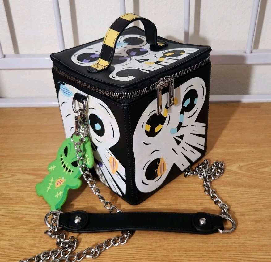 DISNEY HER UNIVERSE NIGHTMARE BEFORE CHRISTMAS CUBE PURSE BAG OOGIE BOOGIE