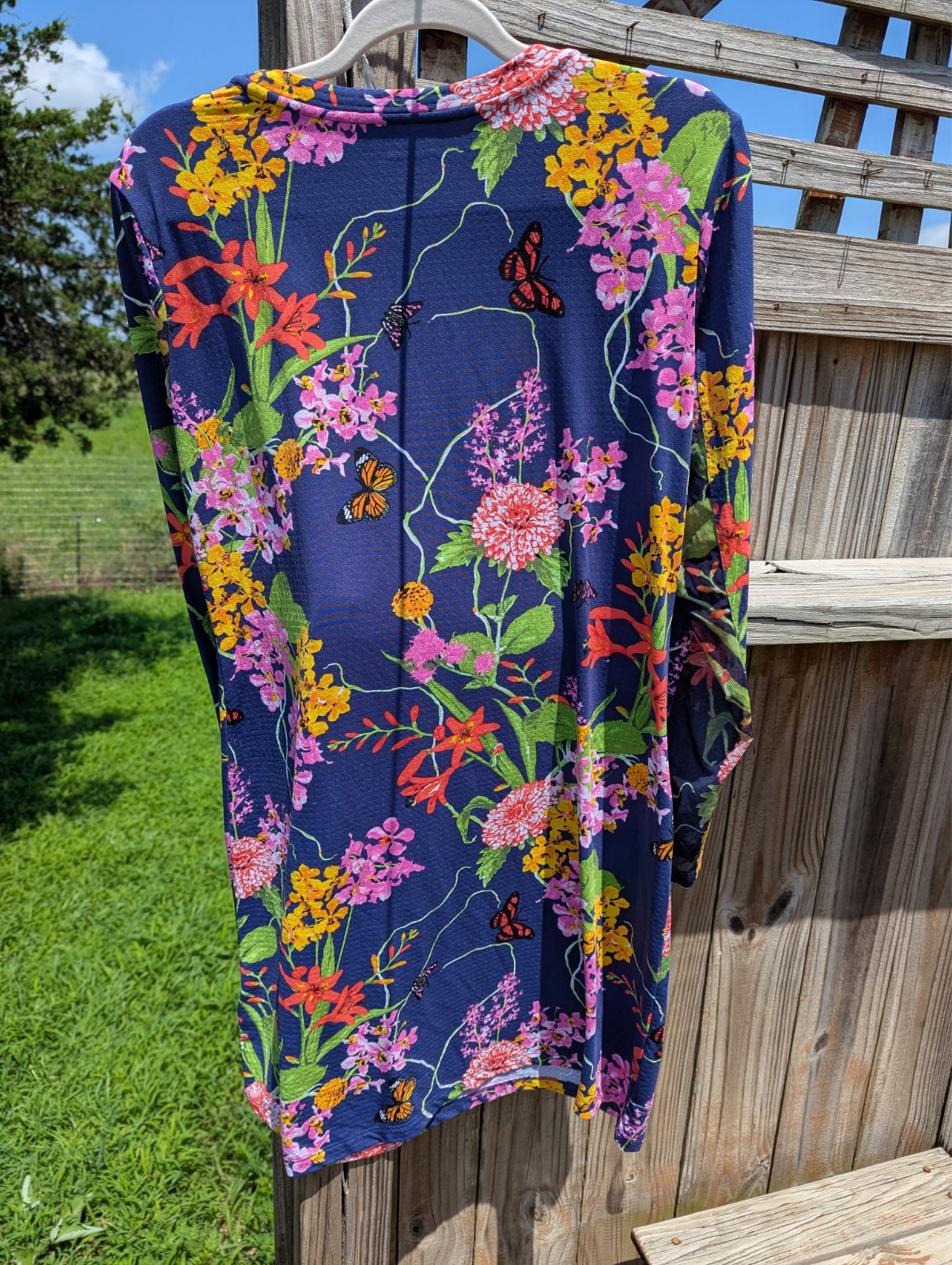 IBKUL Womens UPF 50 Athletic Golf Floral Dress Large Botanical Preppy Activewear