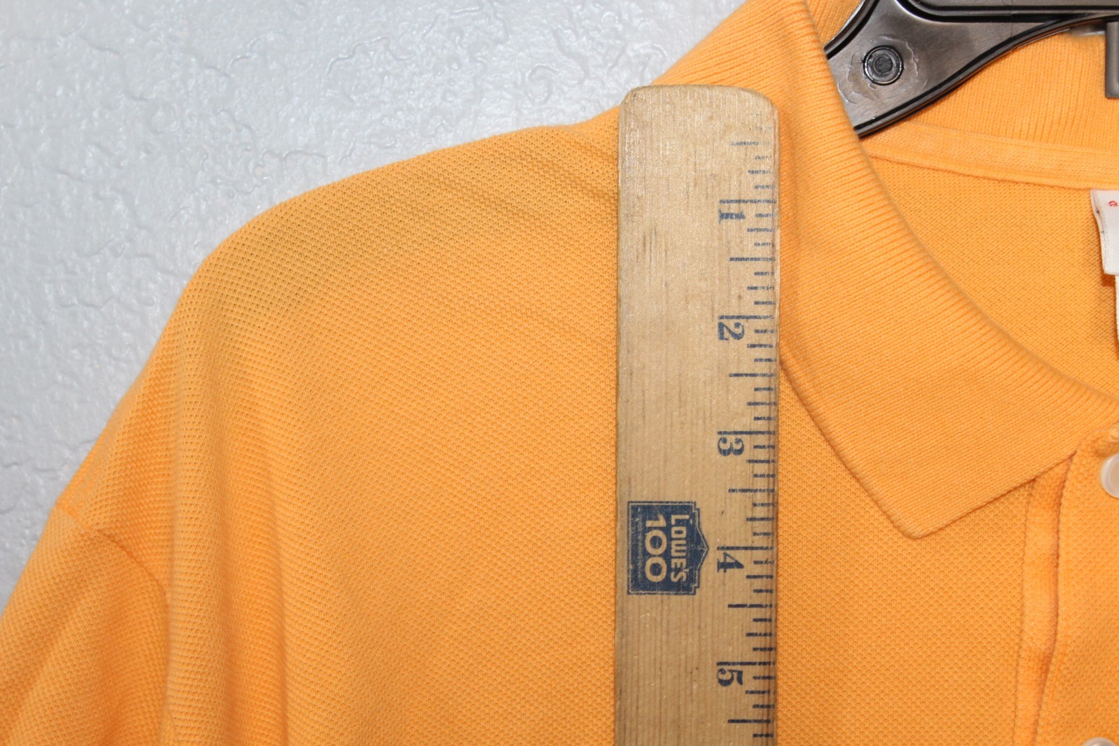 Lacoste Polo Shirt Men XL (9) Orange 100% Cotton Embroidered Logo Made in France