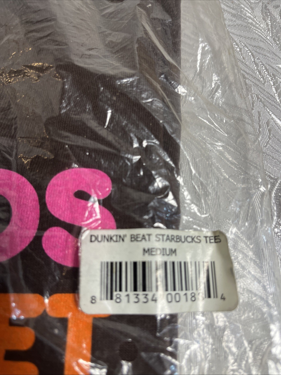 Anvil Dunkin Donuts Y2K Graphic T-Shirt Funny Unisex Medium Coffee New