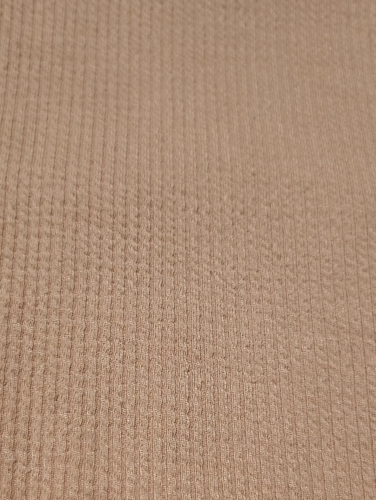 a new day Ribbed Long Sleeve Scoop Neck Bodysuit in Taupe