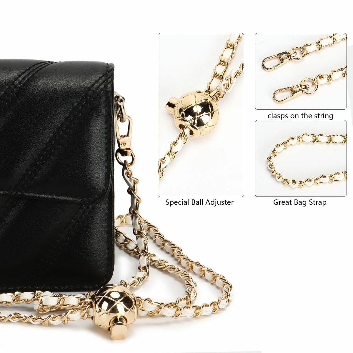 120cm Leather Chain Replacement Crossbody Shoulder Purse Handbag Bag Strap