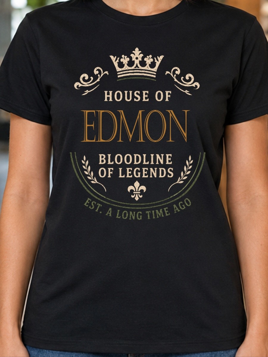 Edmon Surname Ladies T-Shirt Family History Gift S-2XL