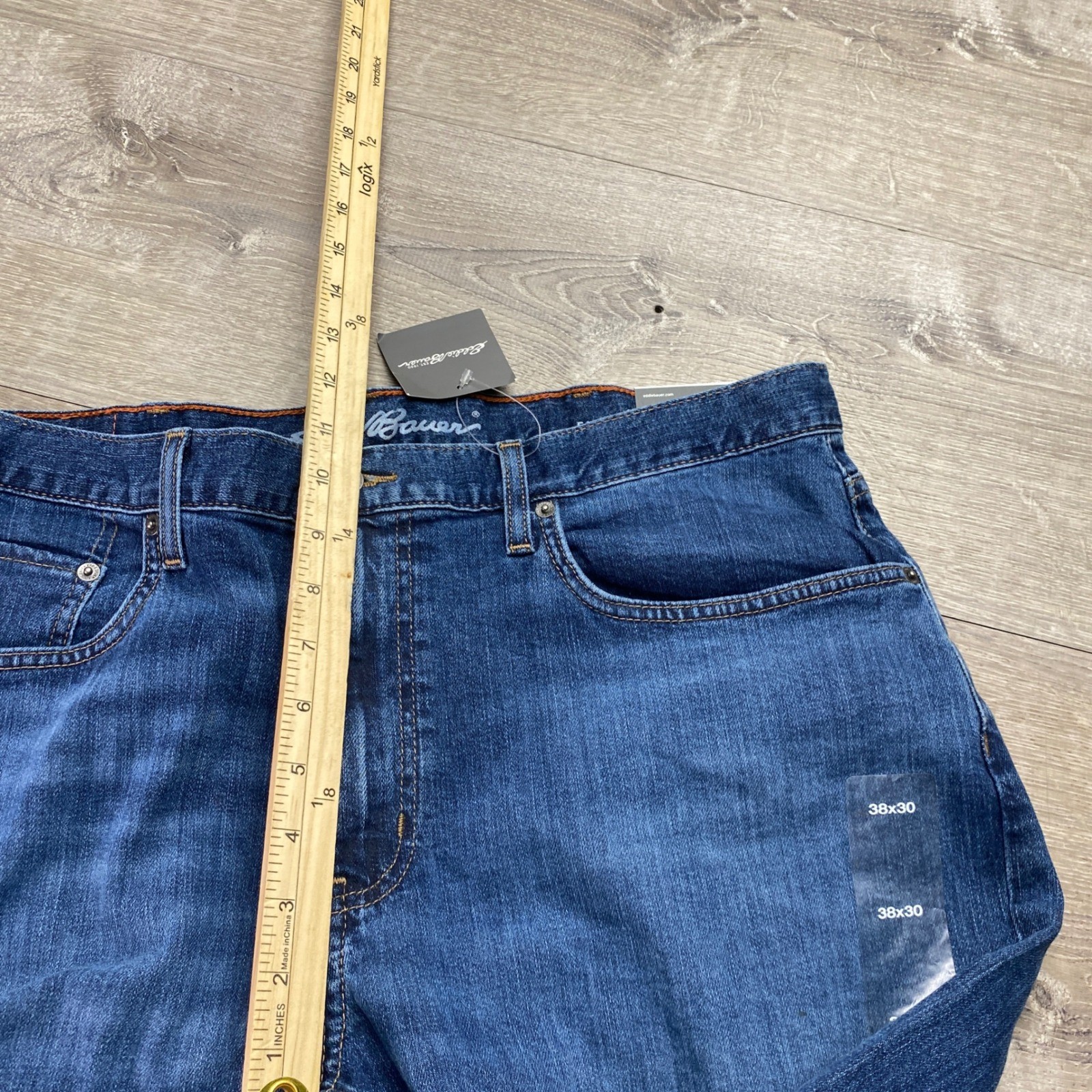 Eddie Bauer Jeans Classic Straight Mens 38×30 Blue Denim NWT Regular Fit Pants