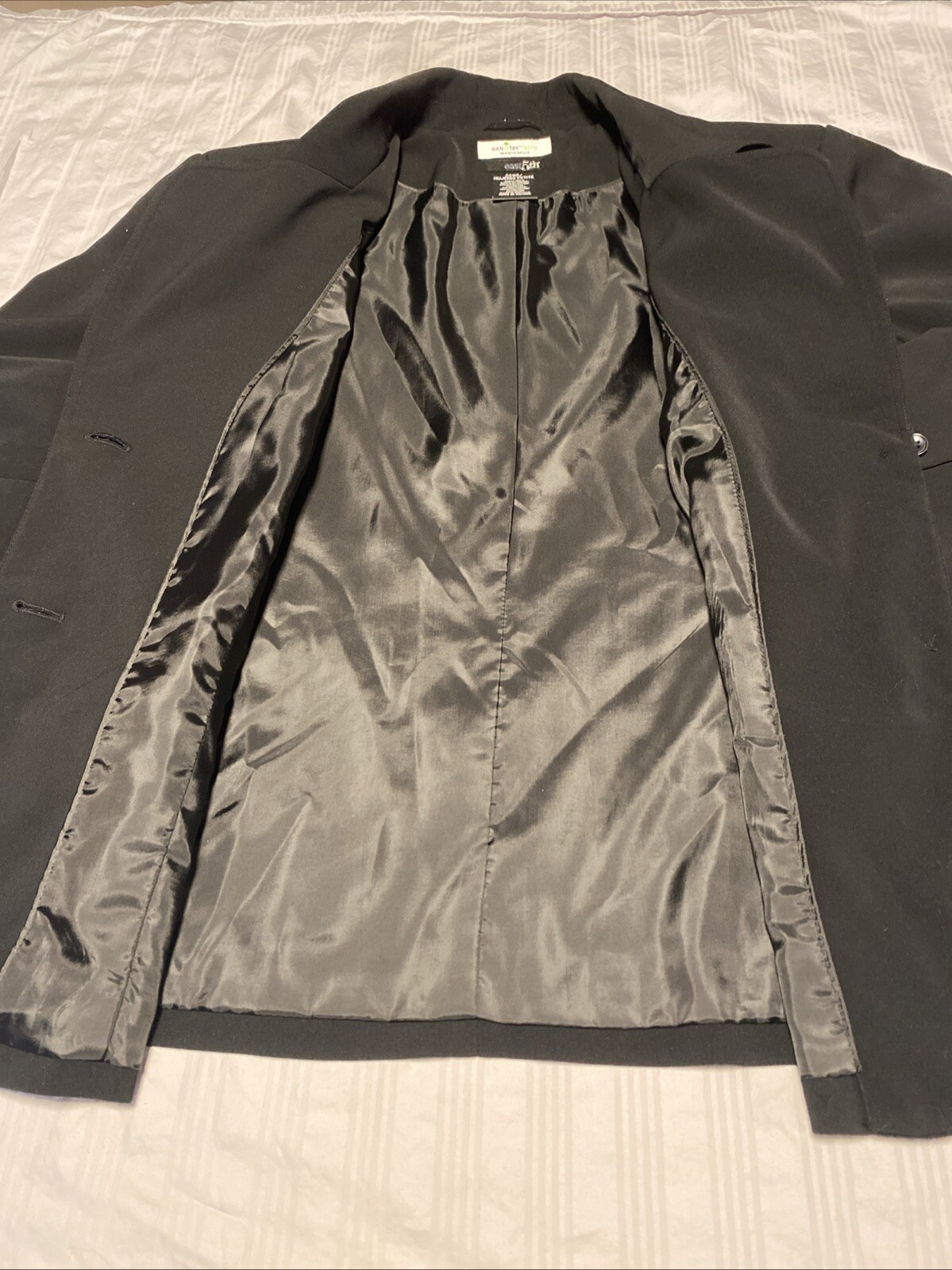 East 5th Size 22P Black Blazer Nanotex Fabric Business Travel Single Breasted