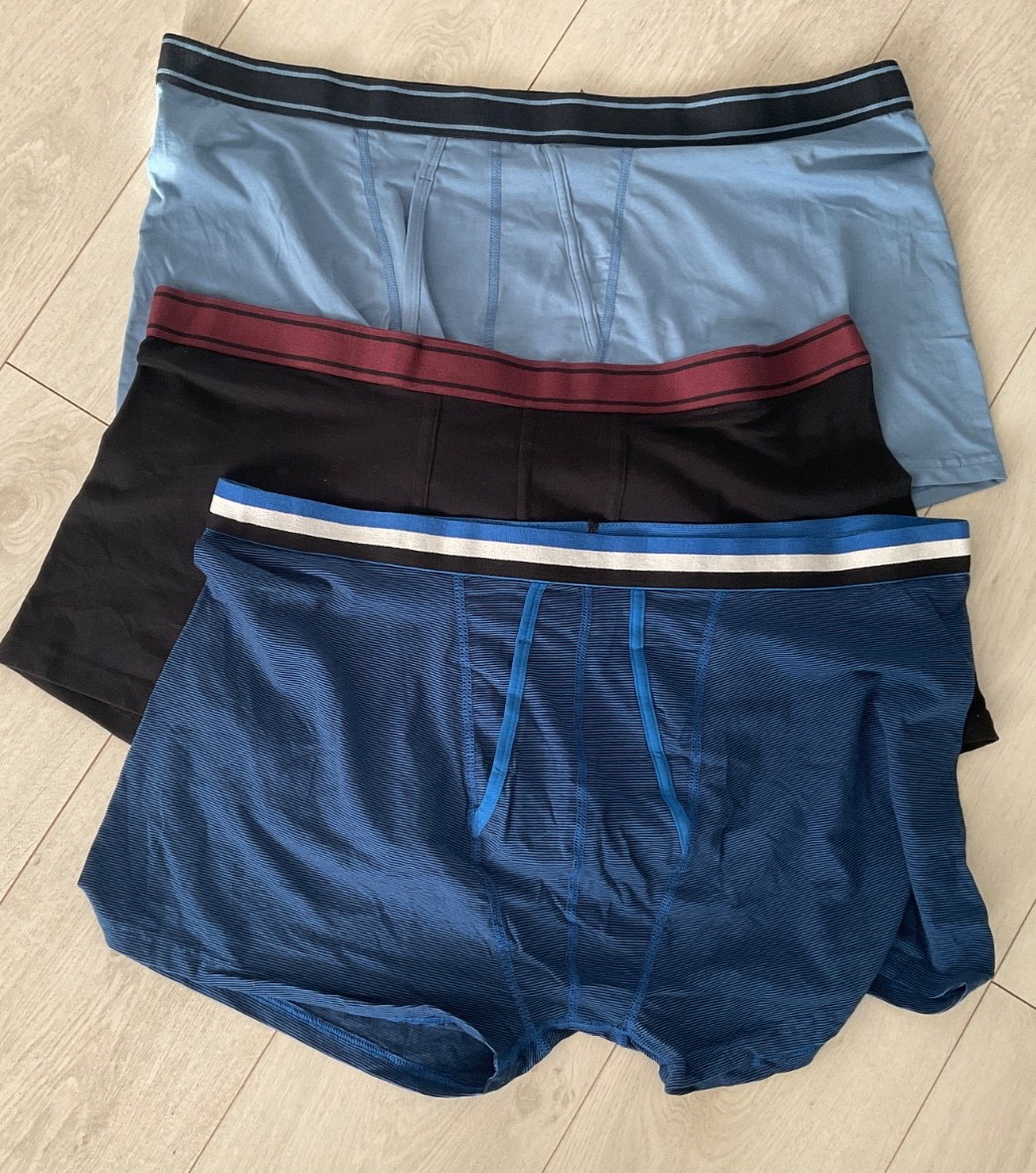 George 3 pairs of mens COTTON boxer shorts size 3XL. NEW. 45-47in waist