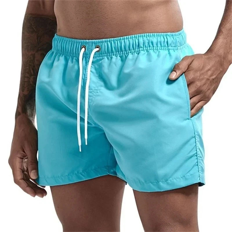 Men’s Swim Trunks Quick Dry Board Shorts Drawstring Beach Bathing Suit Pockets