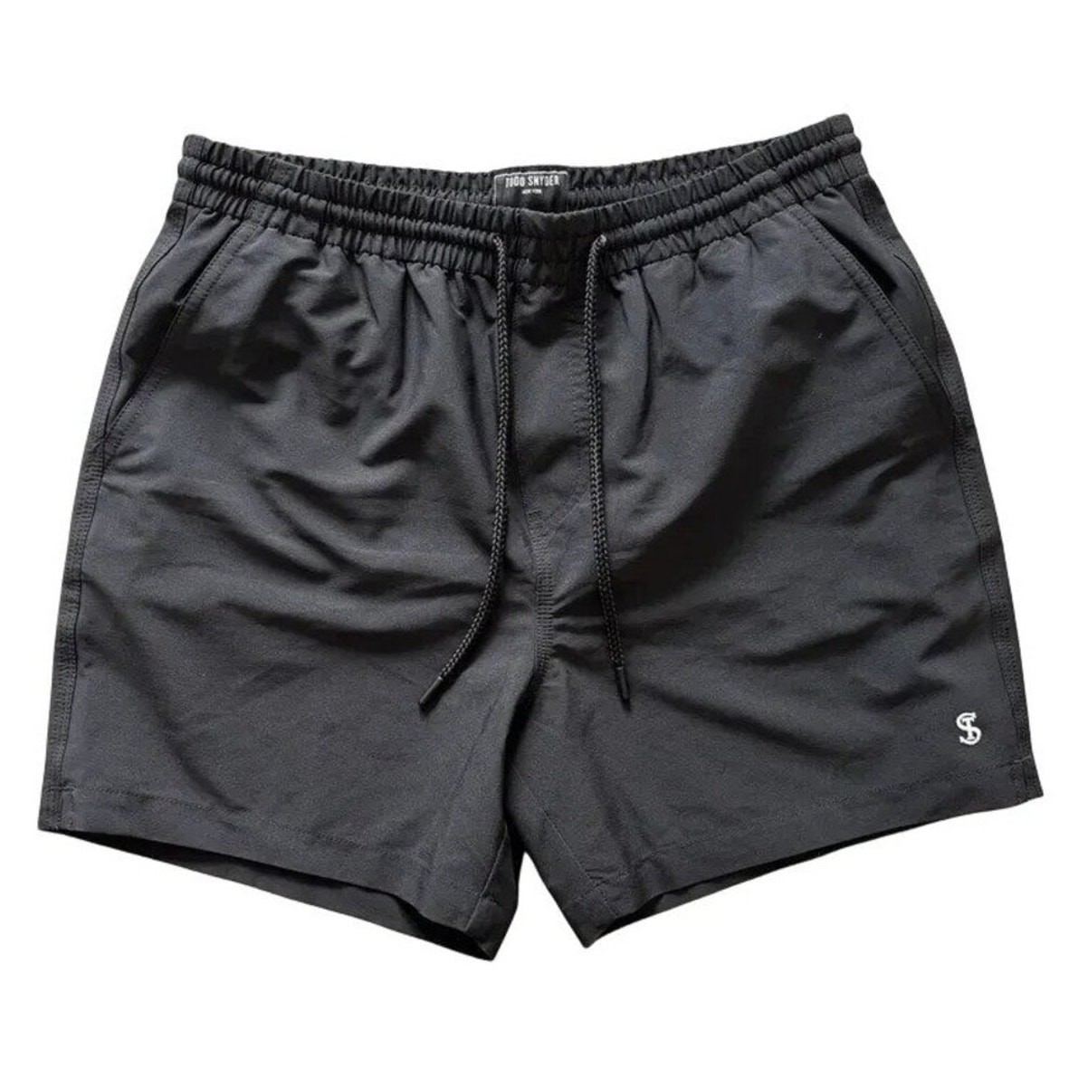 NEW TODD SNYDER Solid Weekend 5″ Swim Shorts in Pitch Black MEN’S SMALL