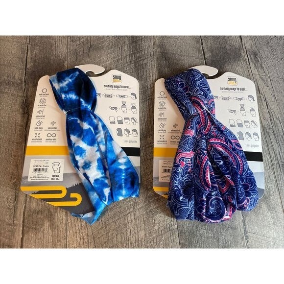 Snug Scarf Outdoor Multi-functional Hiking‎ Packable UV Protection Lot of 2 NEW