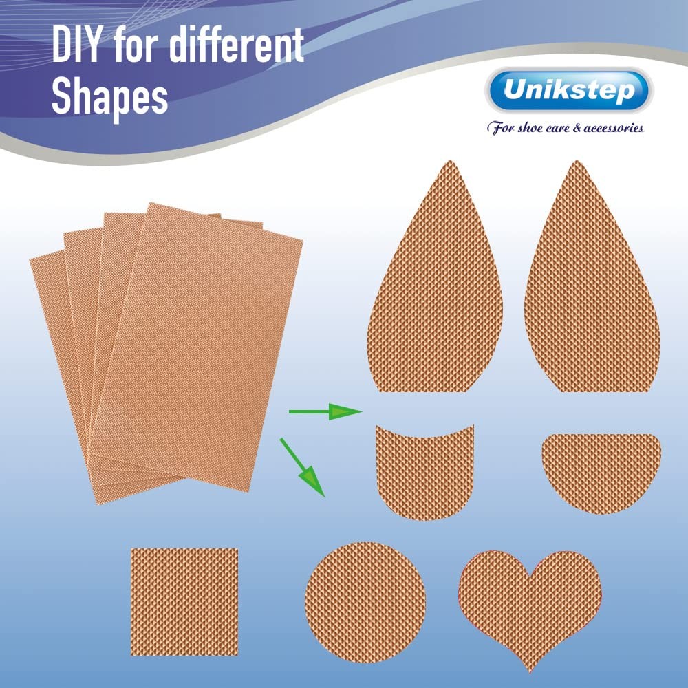 UNIKSTEP 4 Pieces Shoe Sole Protectors, 7.48×4.72″ (19x12cm), Khaki