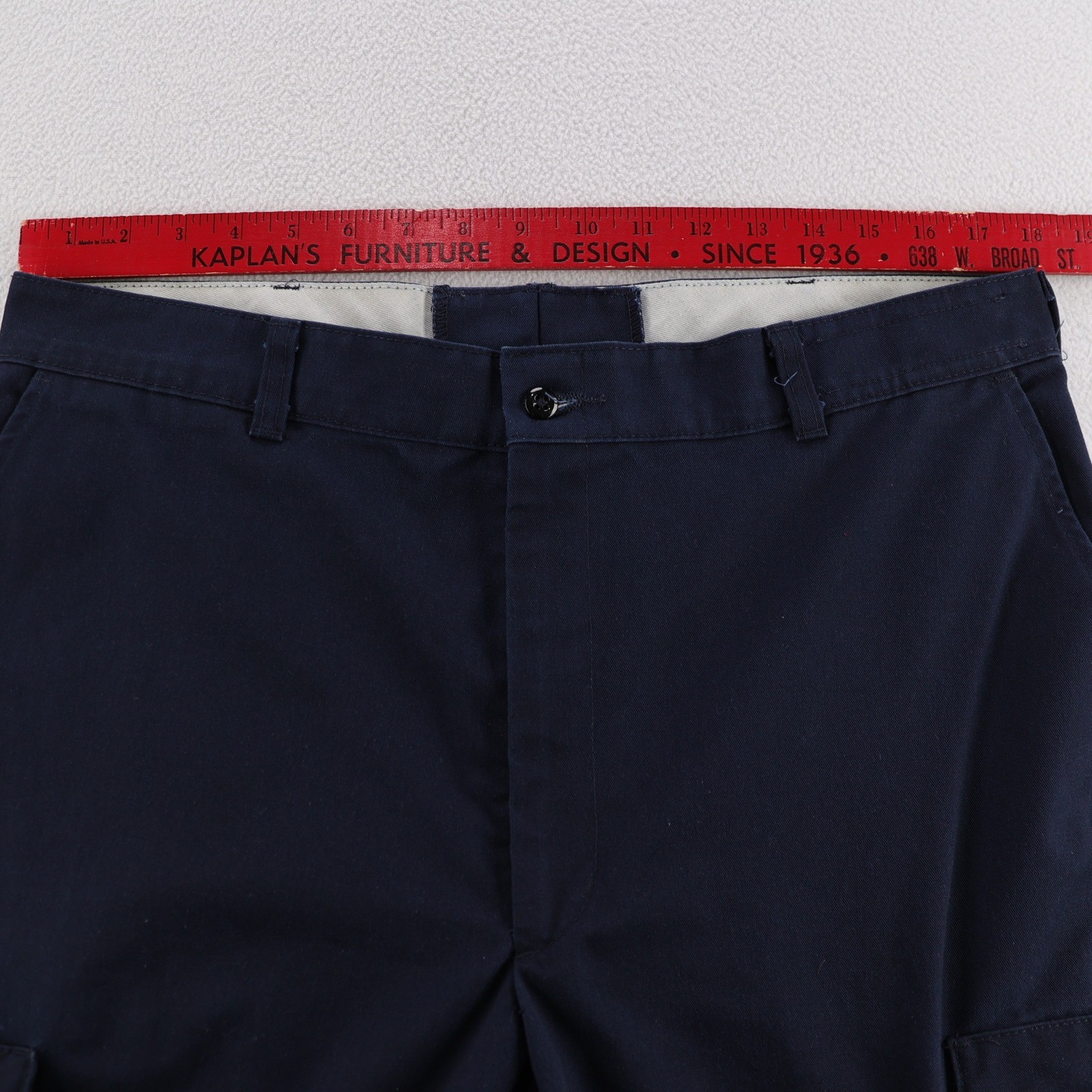 Red Kap Mens Navy Blue Cargo Work Pants PT88NV2 Straight Leg Size 36×32