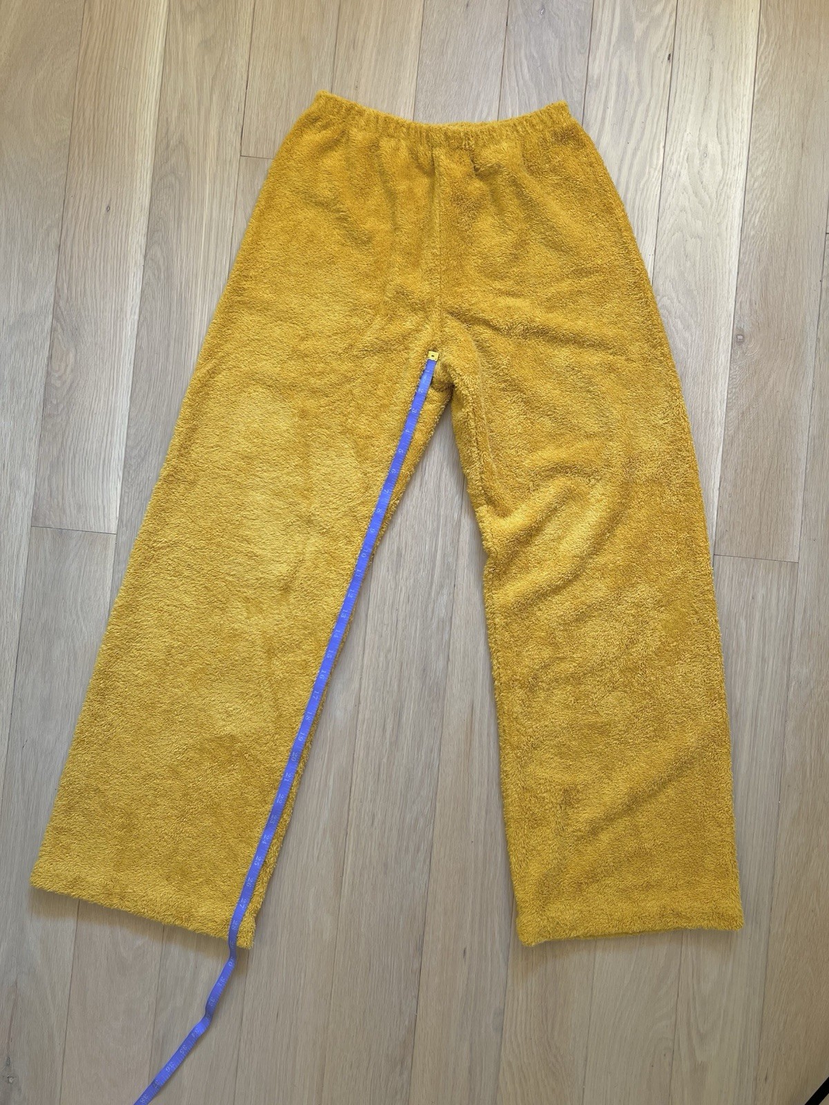 Simone Fan ‘The Pant’ Plush Terry Cloth Pool Lounge Sun Yellow Small
