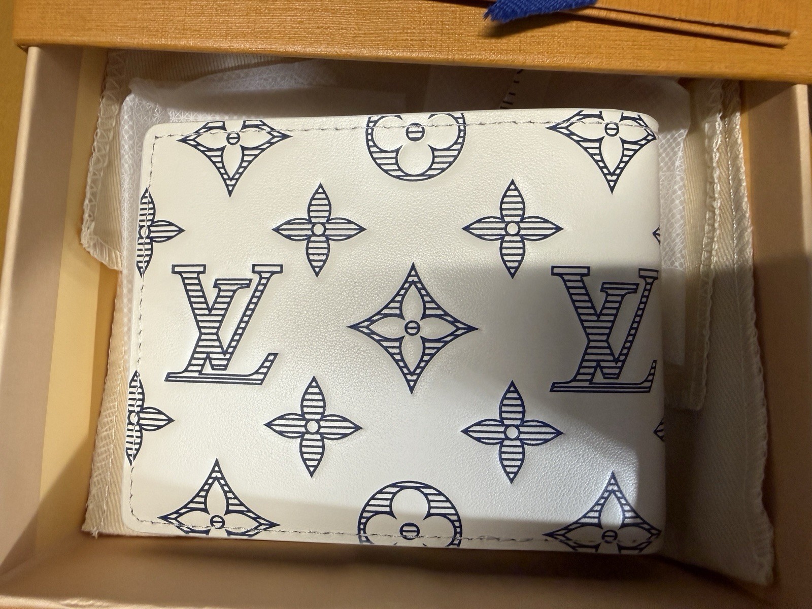 Louis Vuitton White Bifold Wallet Monogram Optic White