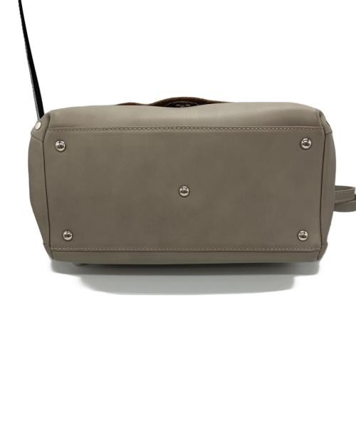 zanellato POSTINA Studded Leather Shoulder Bag gray