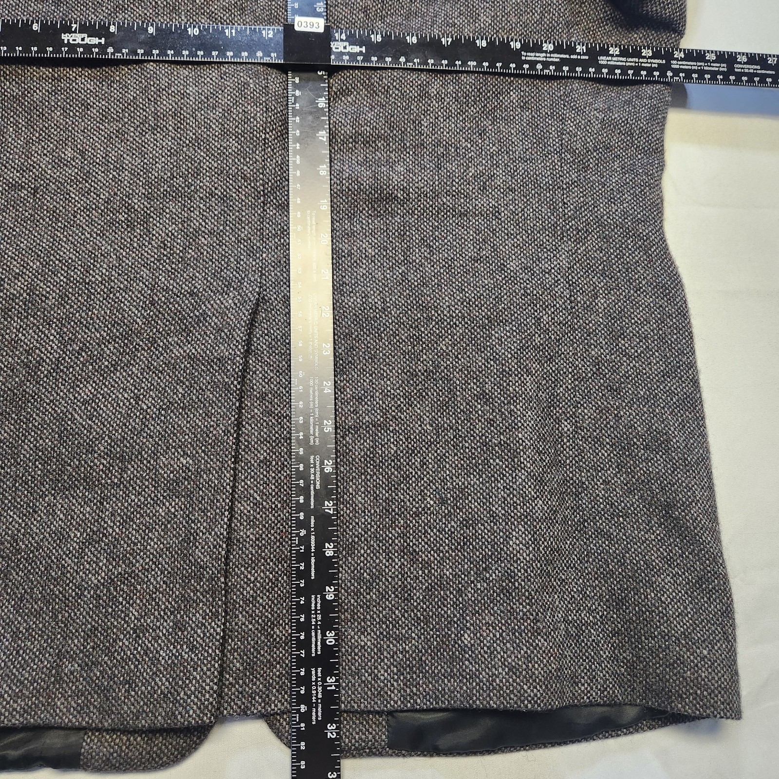VTG Tweed Jacket 44R Large Gray Barleycorn 100% Wool Lambswool Marled Blazer