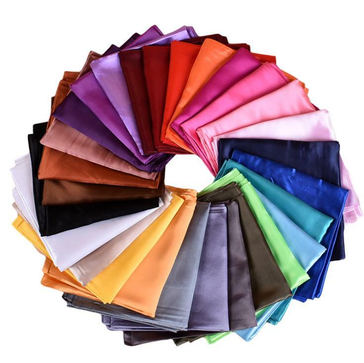 3×3 FT Solid Satin Silk Scarf Hijab Muslim Soft Large Square Head Neck Wrap