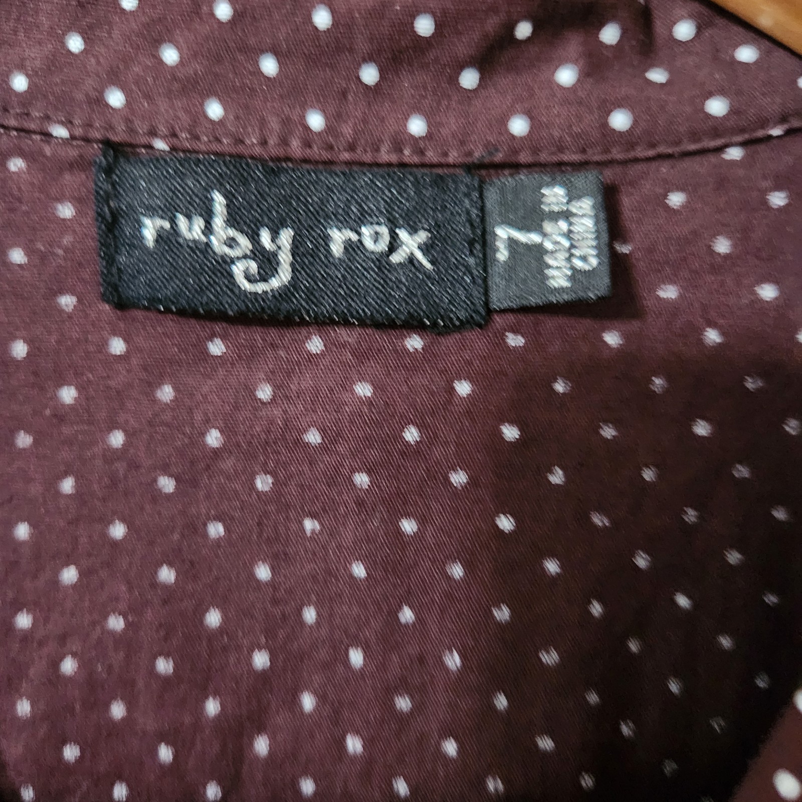 Vintage Ruby Rox Polka Dot Dress Women’s Size 7 Brown Retro Pin-Up Rockabilly