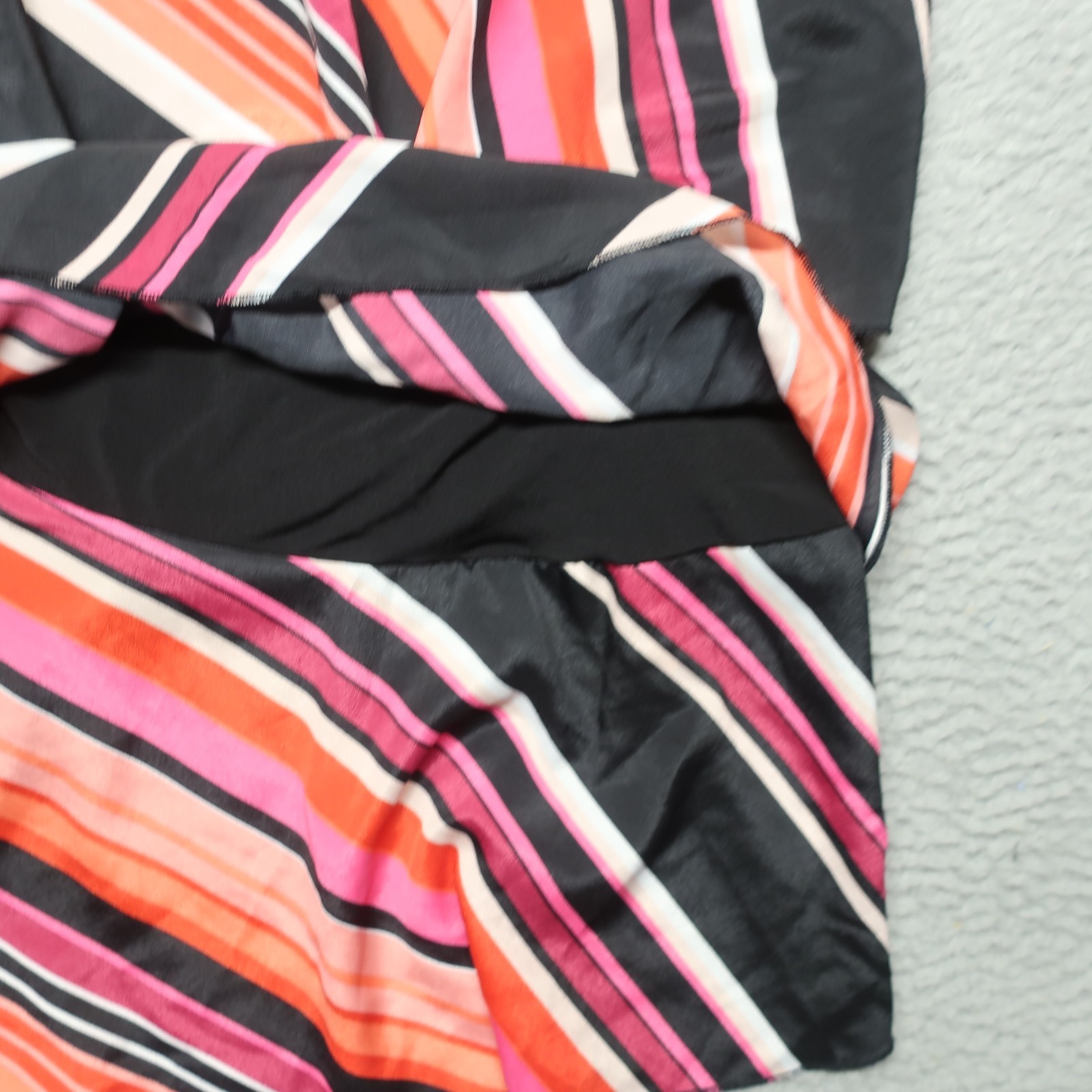 Worthington Blouse Top Womens XL Multicolor Striped Sleeveless Ruffle Tiered
