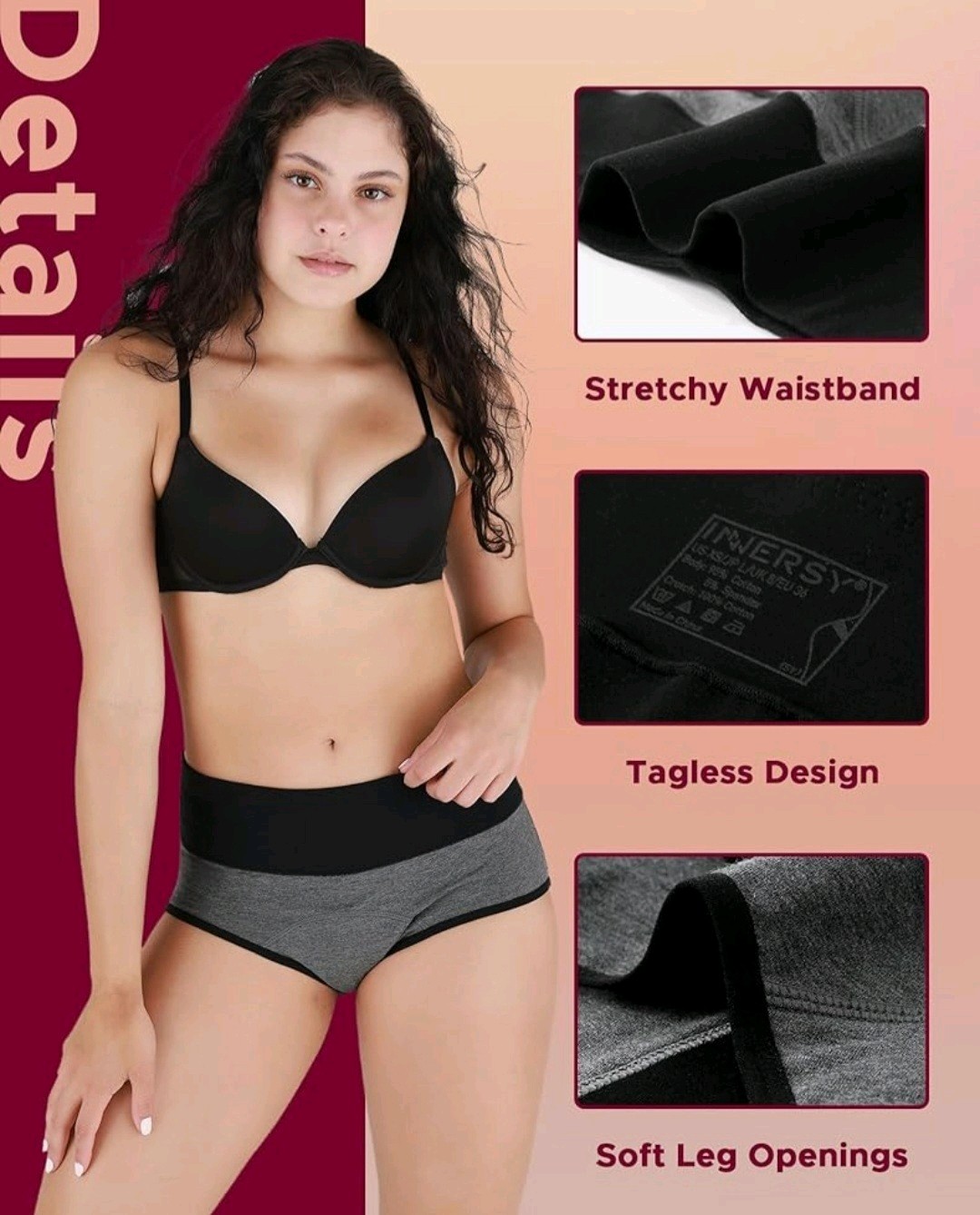 6 Period Underwear for Women High Waisted Leak-Proof Postpartum Menstrual