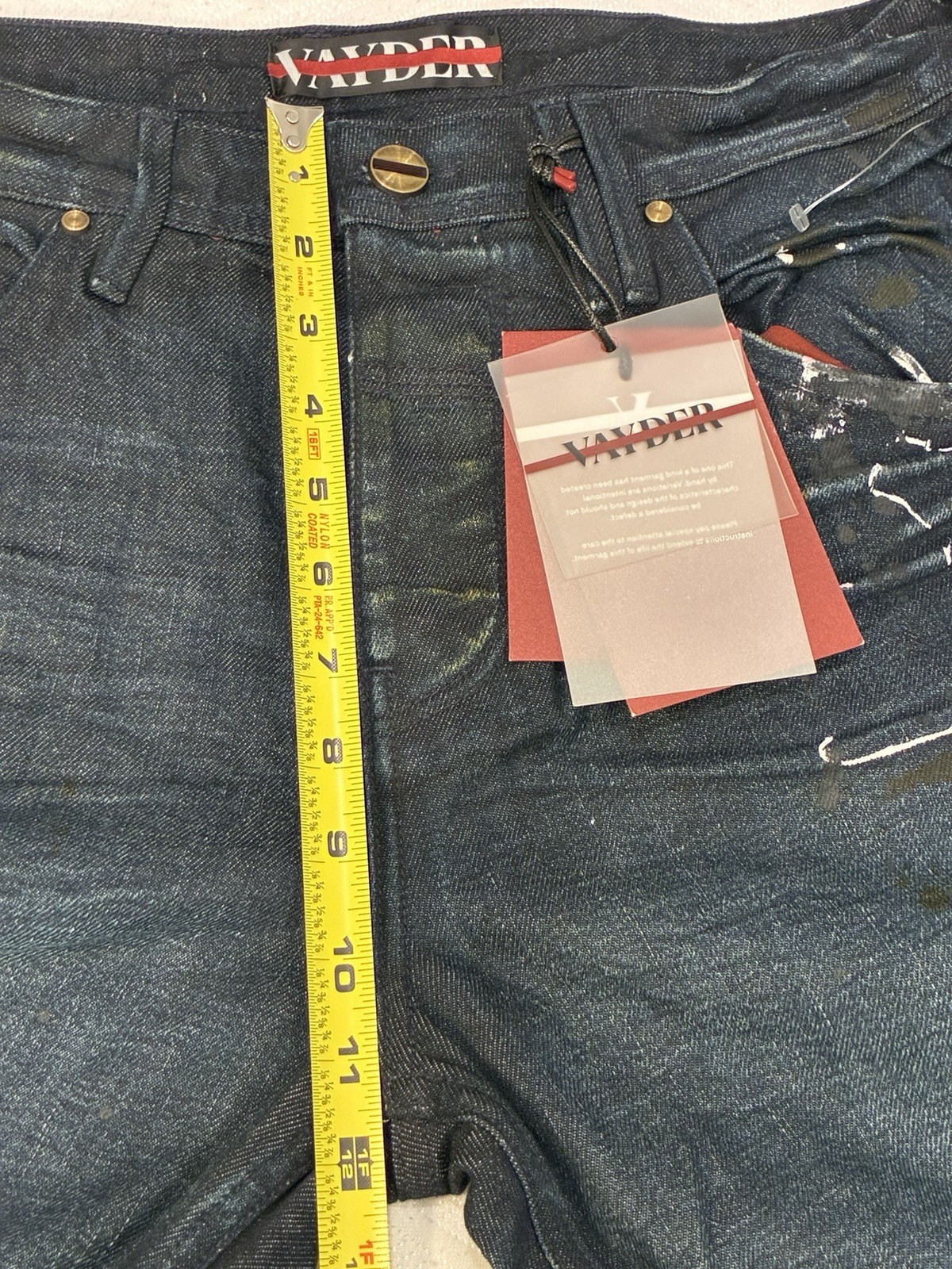 Vayder STRAIGHTFILLIPO PAINT SPLATTER Made in USA $495 Men’s Size 30