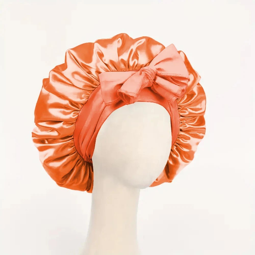 Satin Bonnet Silk Bonnet with Tie Band Adjustable Hair Bonnet for Sleeping*