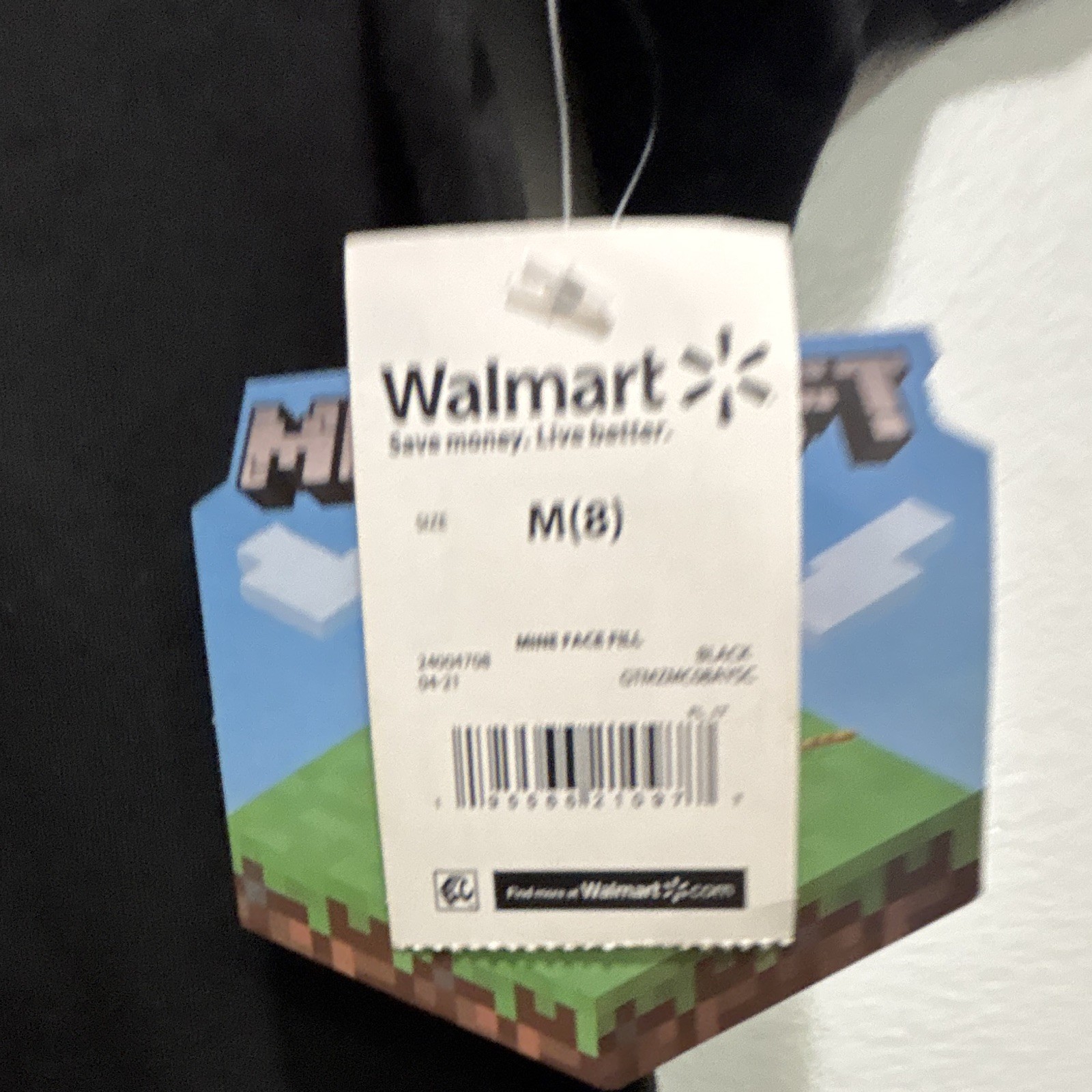 Minecraft Boys M (8) Black Cotton Crew Neck Short Sleeve Steve Graphic Logo Tee