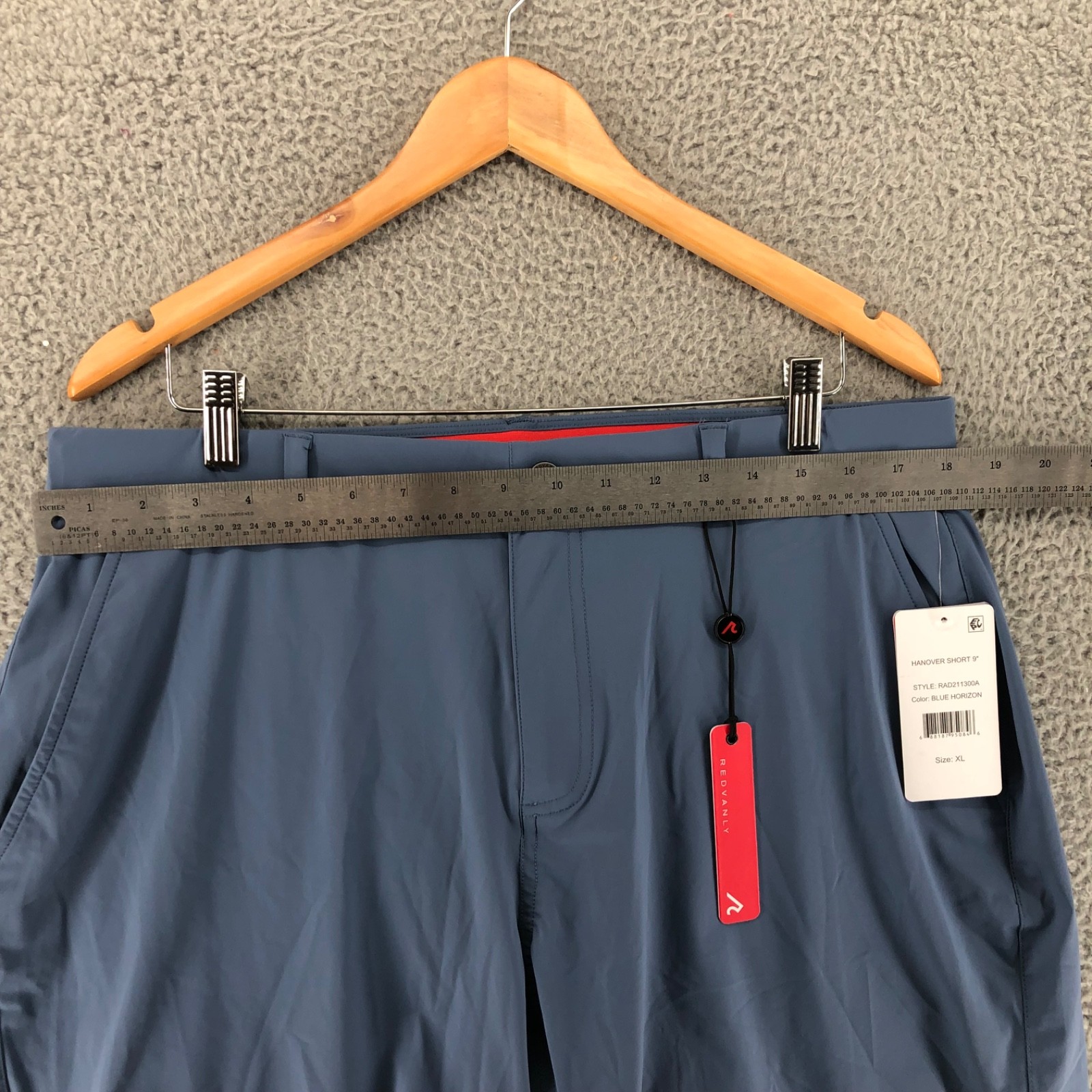 Redvanly Men’s Size XL Hanover Pull-on Golf Shorts Blue Horizon 9″ Athletic