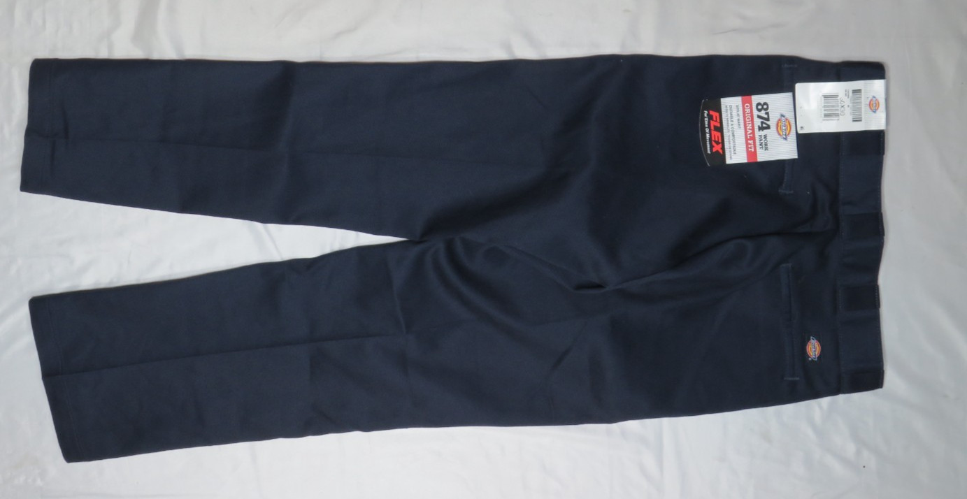 DICKIES MEN’S WORK PANTS 30×30 874 NAVY ORIGINAL CLASSIC FLEX 11874DN NWT NEW