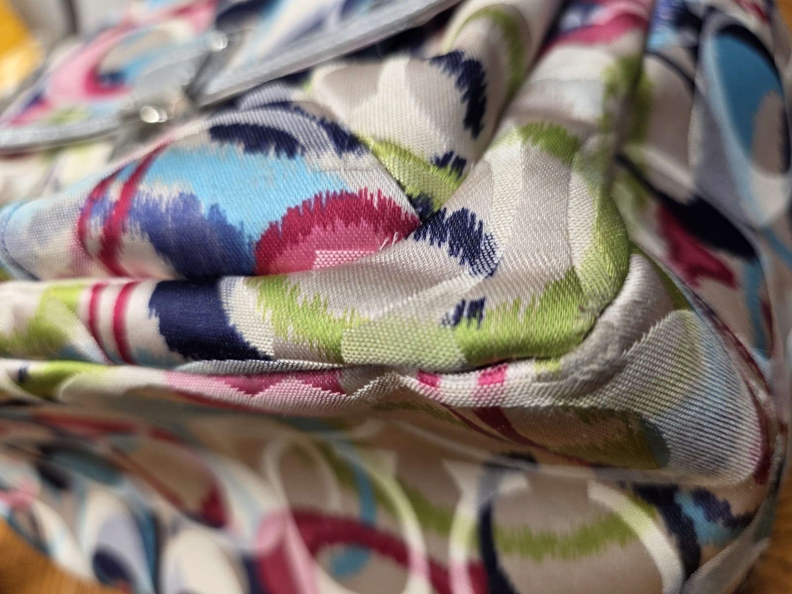 Coach Backpack Poppy Ikat Multicolor Silver Large 19872 GUC