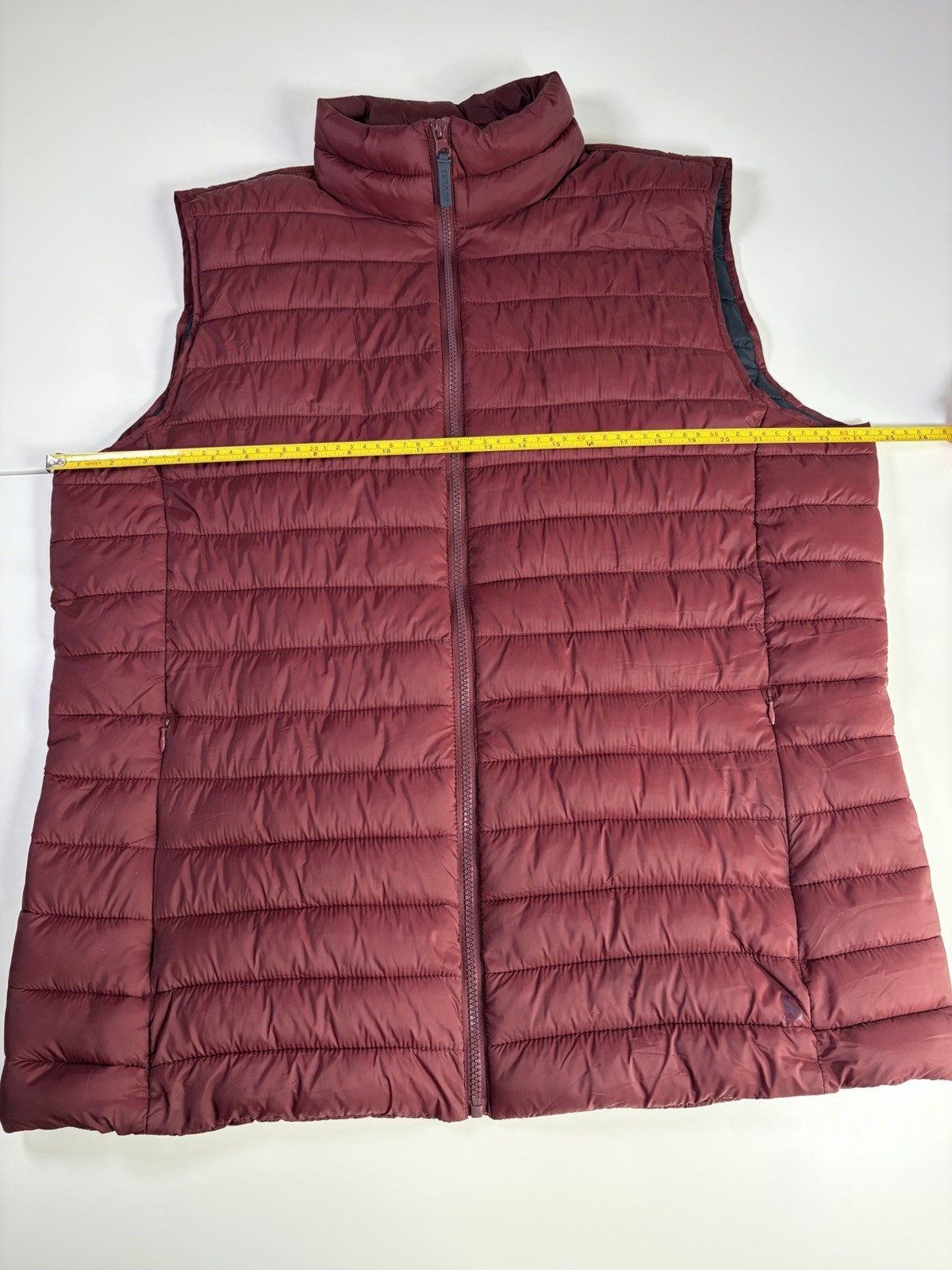 Joules Mens Puffer Gilet Jacket Burgundy Size XL, Hiking,walking, Quilted Warm.