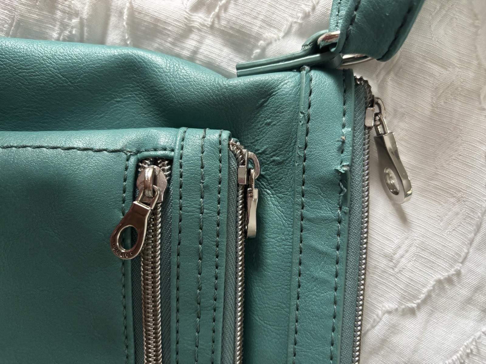 Teal Vintage Purse Relic By Fossil Evie Vegan Leather