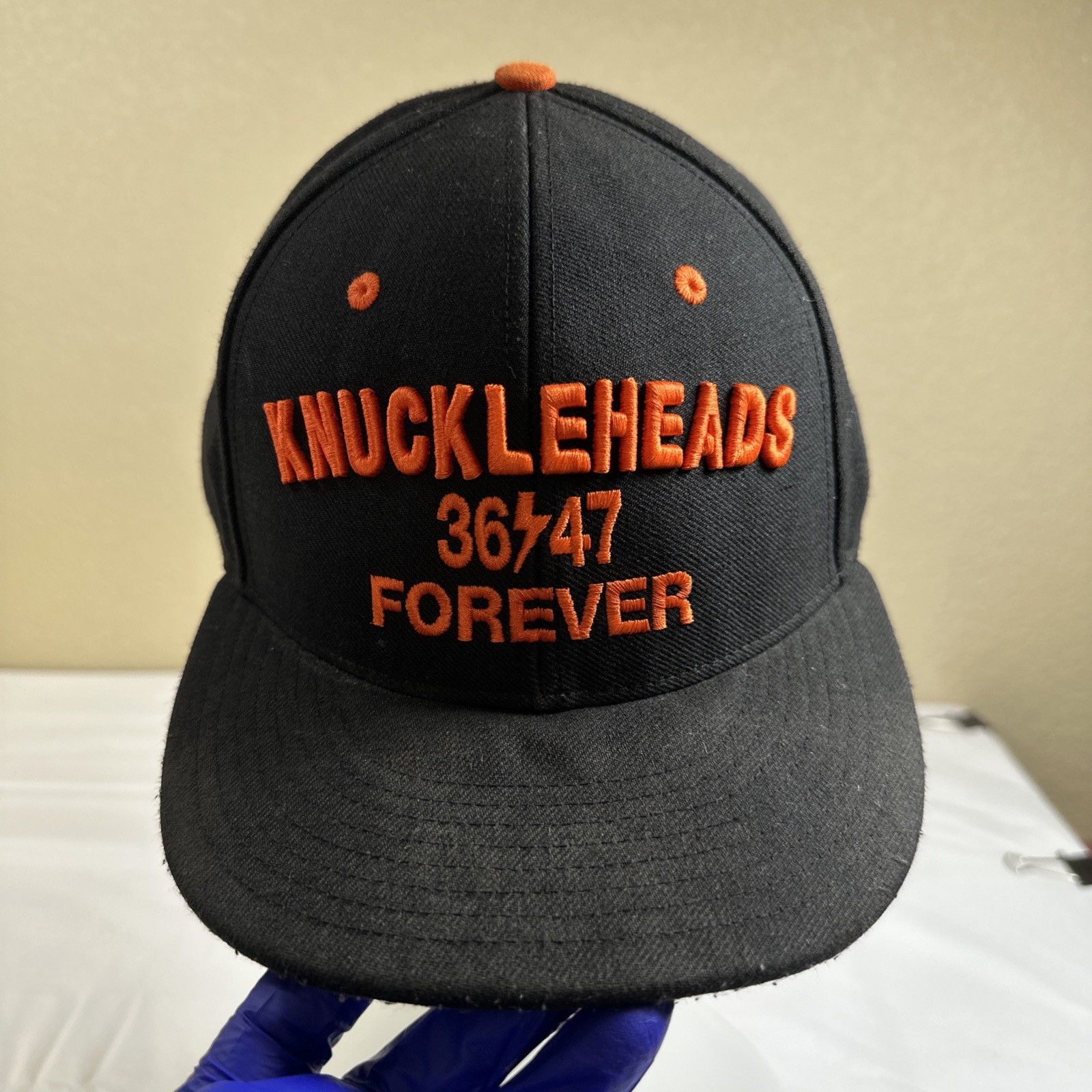 KNUCKLEHEADS 36/47 FOREVER Embroidered PTS 65 Baseball Cap Black 7 5/8