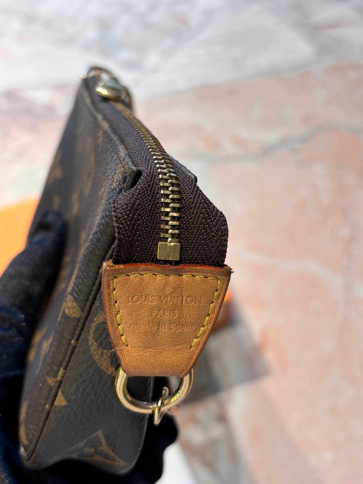 Louis Vuitton Classic Monogram Chain Strap Mini Bag Coated Canvas Leather