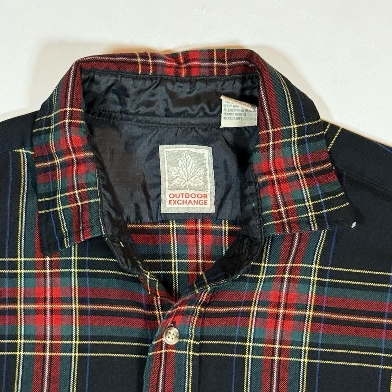 Outdoor Exchange Vintage 90’s Classic Plaid Flannel Long Sleeve Shirt Men’s M