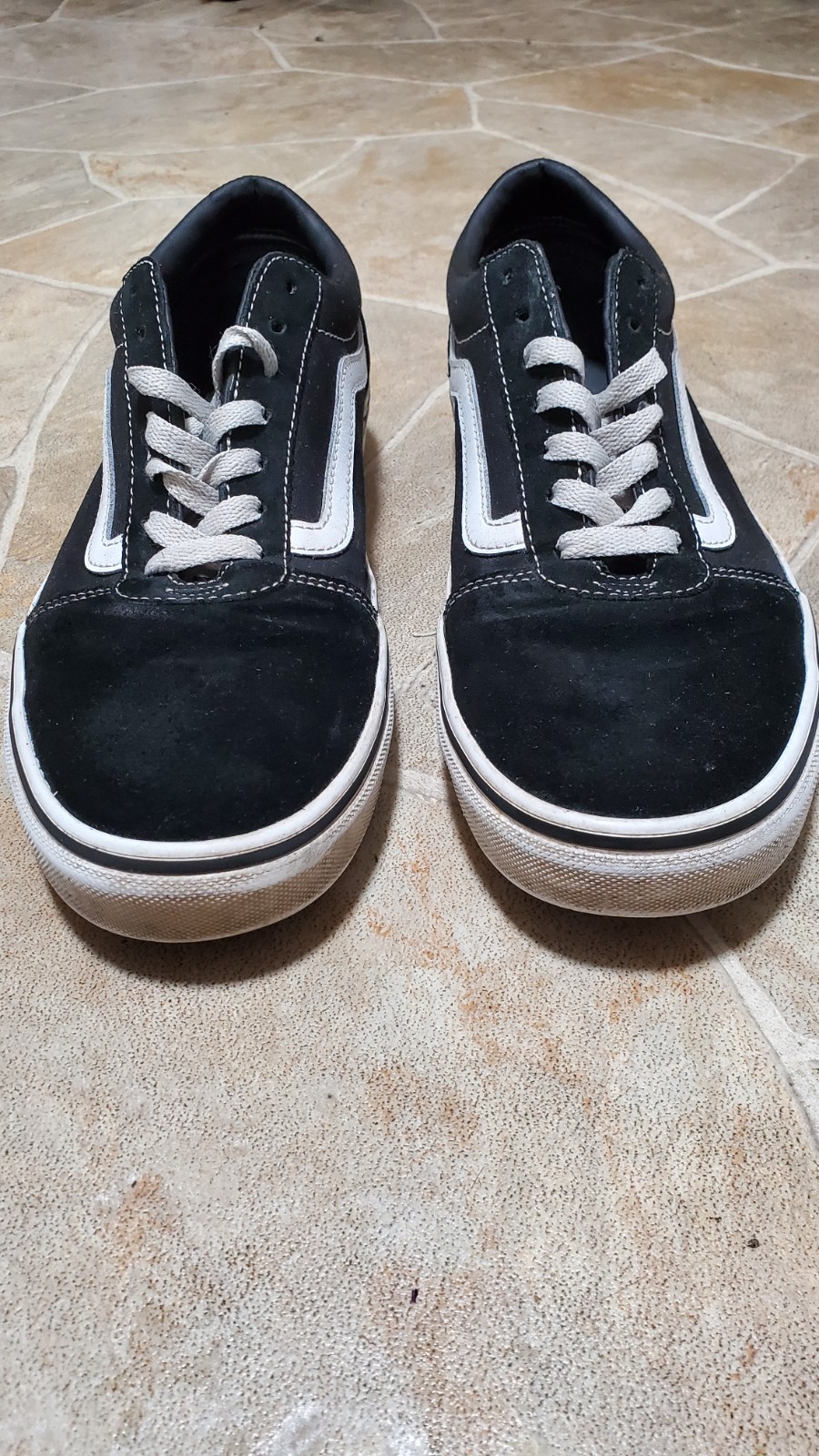Size 10.5 – VANS Ward Suede Canvas Black White