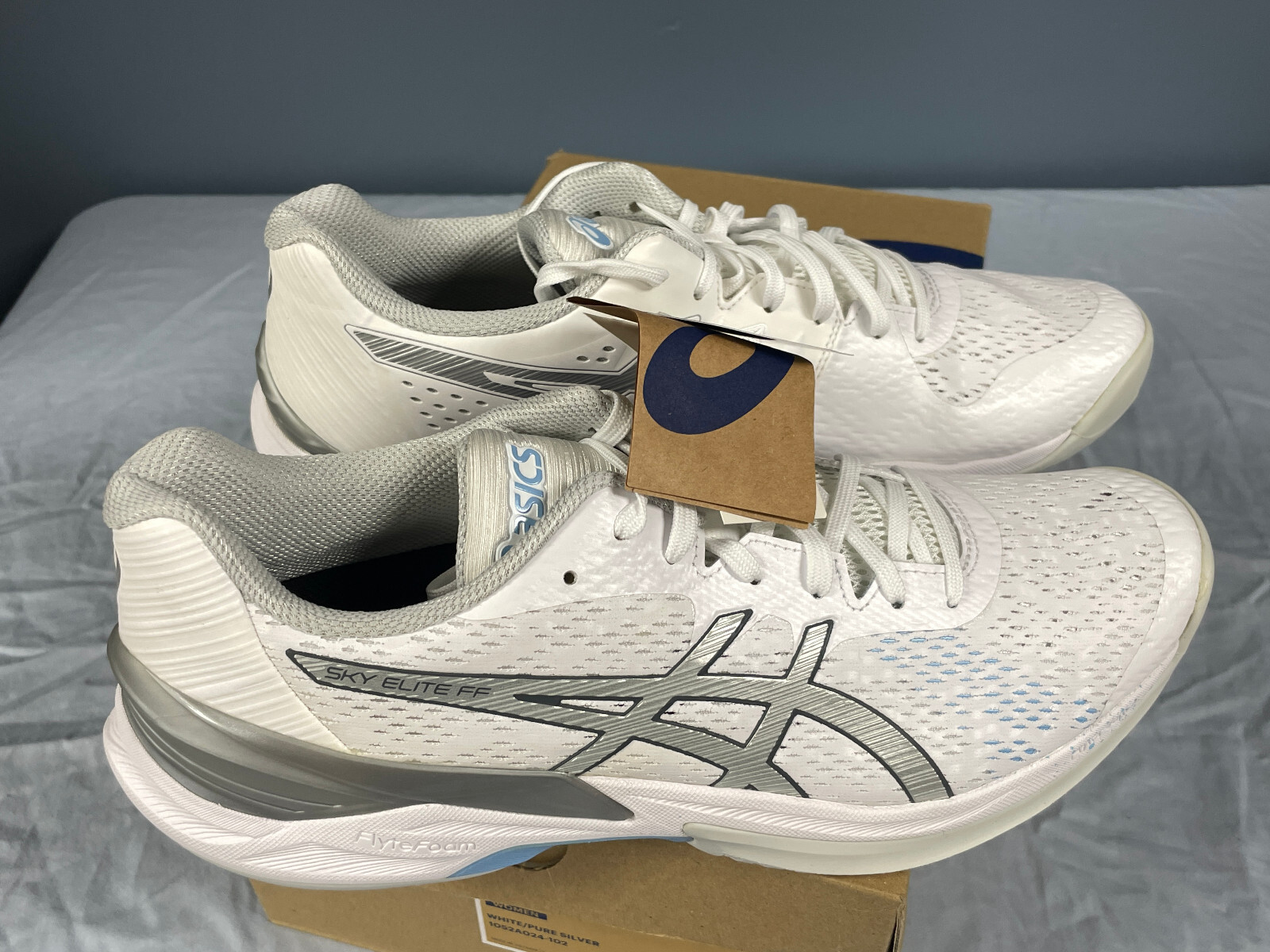NEW ASICS SKY ELITE FF Volleyball Shoes White Ortholite (1052A024-102) US W 11.5