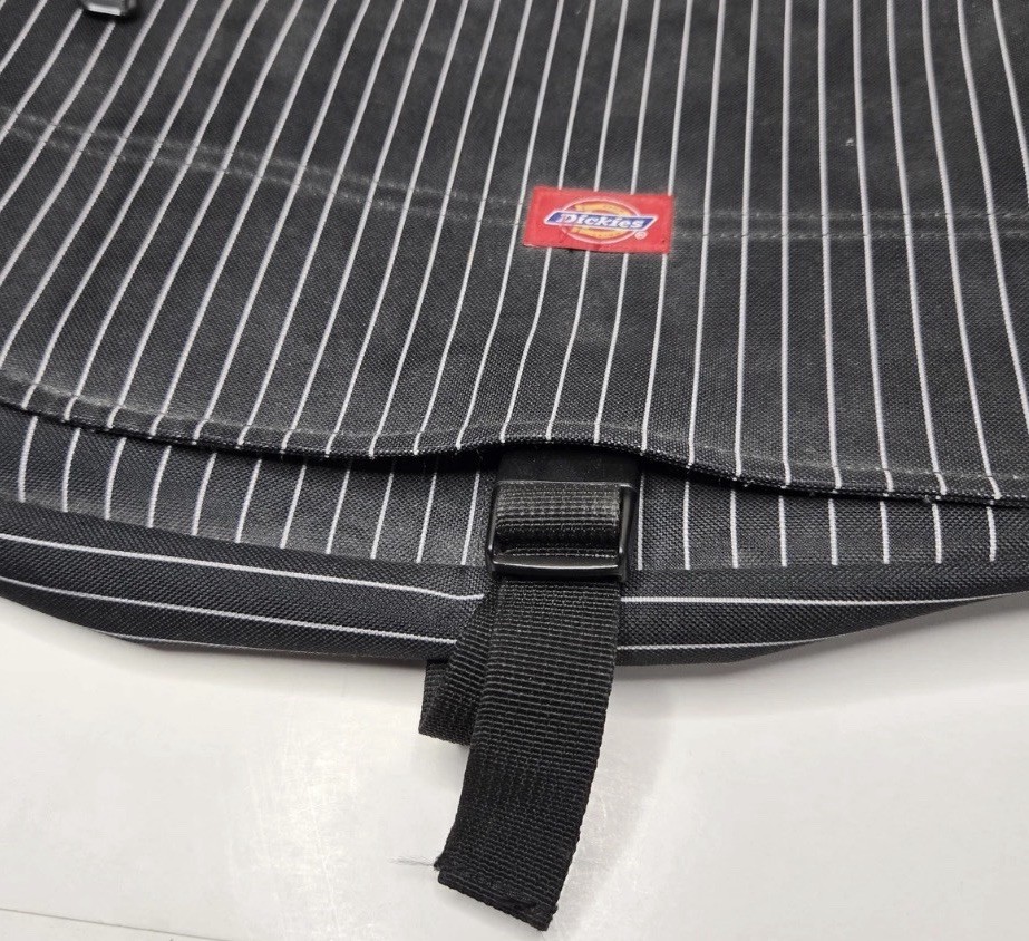 Vintage Dickies Pinstripe Messenger Bag Laptop Crossbody Y2K Black White