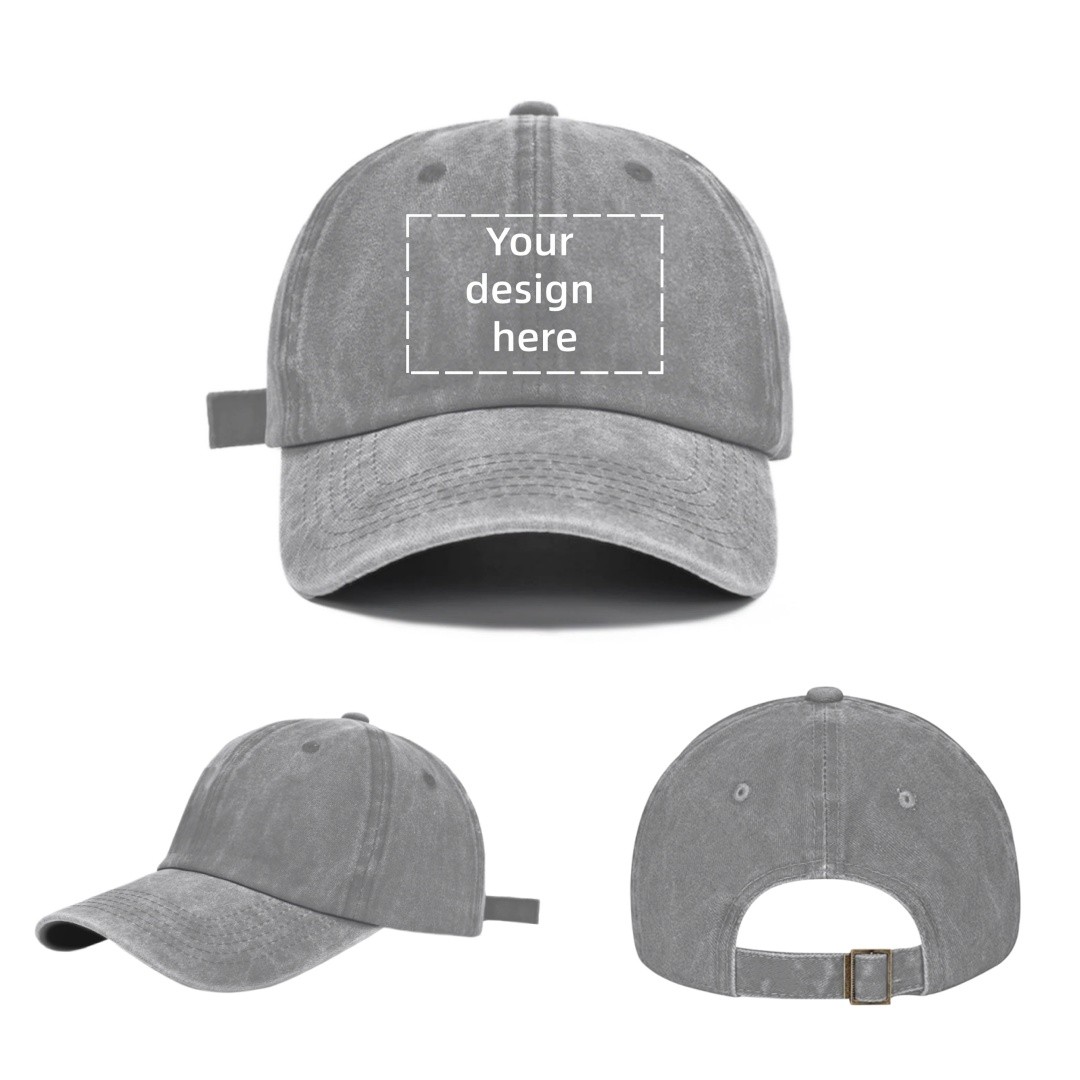 Unisex Outdoor Lovers Personal Name Custom Washed Denim Baseball Cap